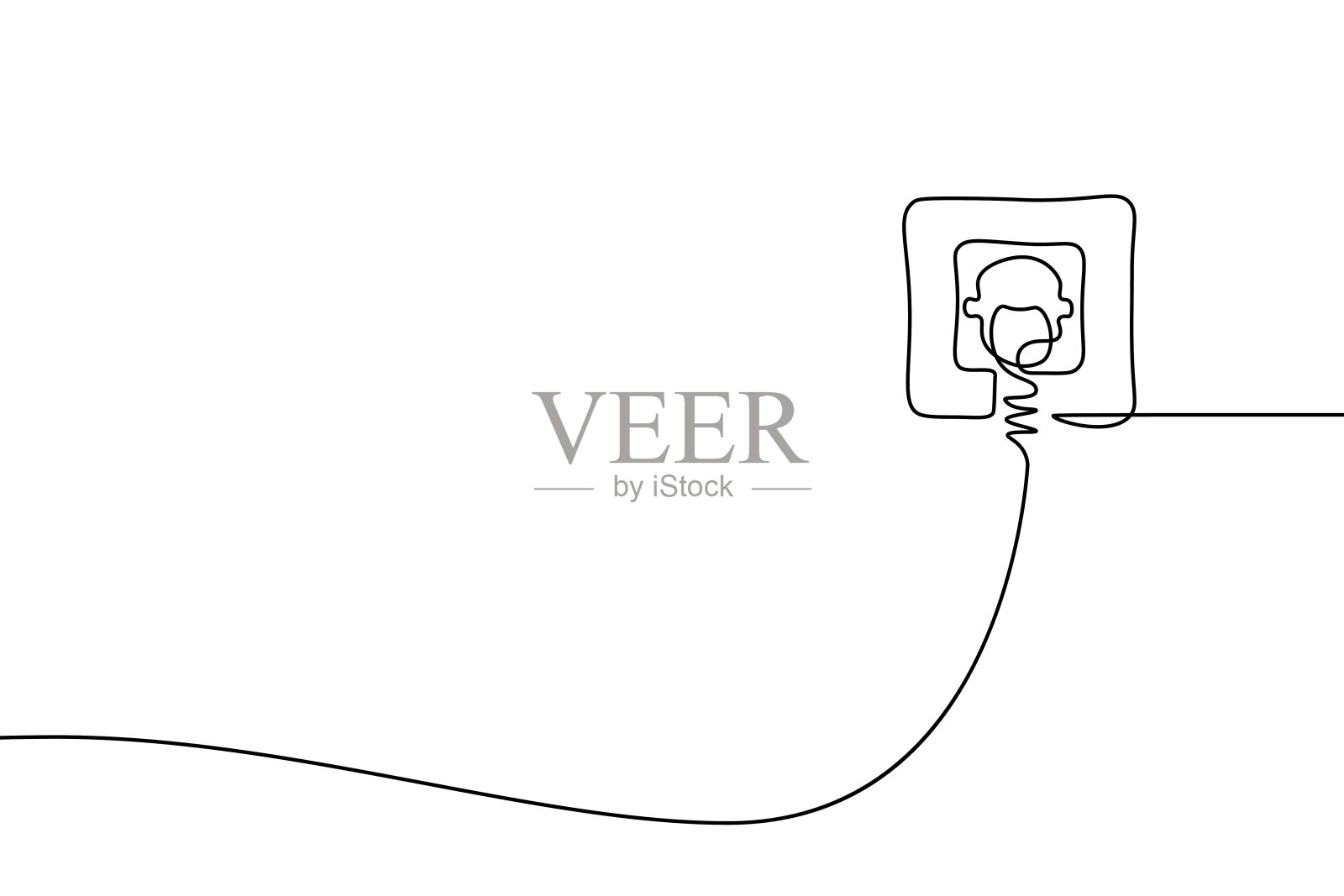 电源插头及插座插画图片素材