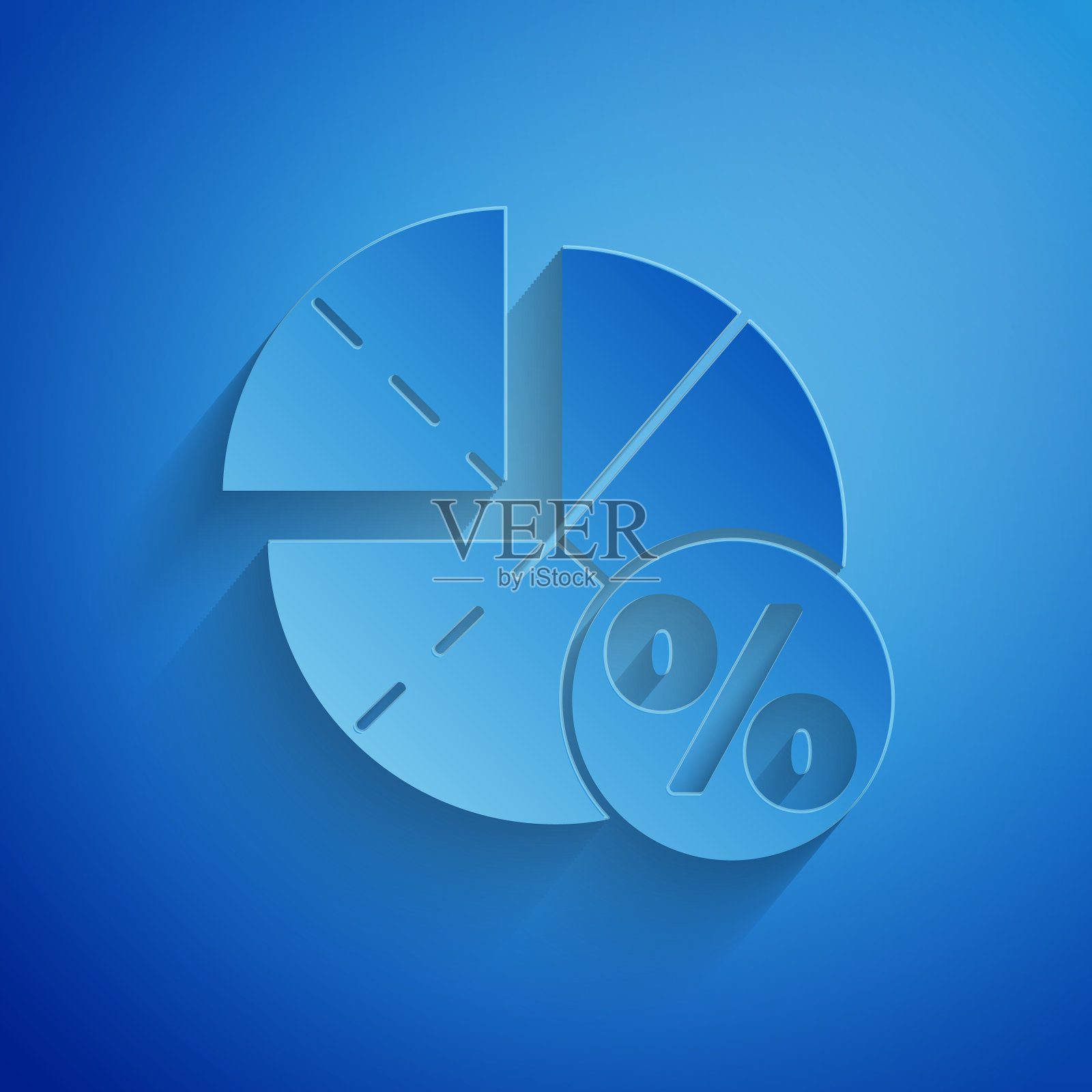 剪纸图形进度表图表插画图片素材