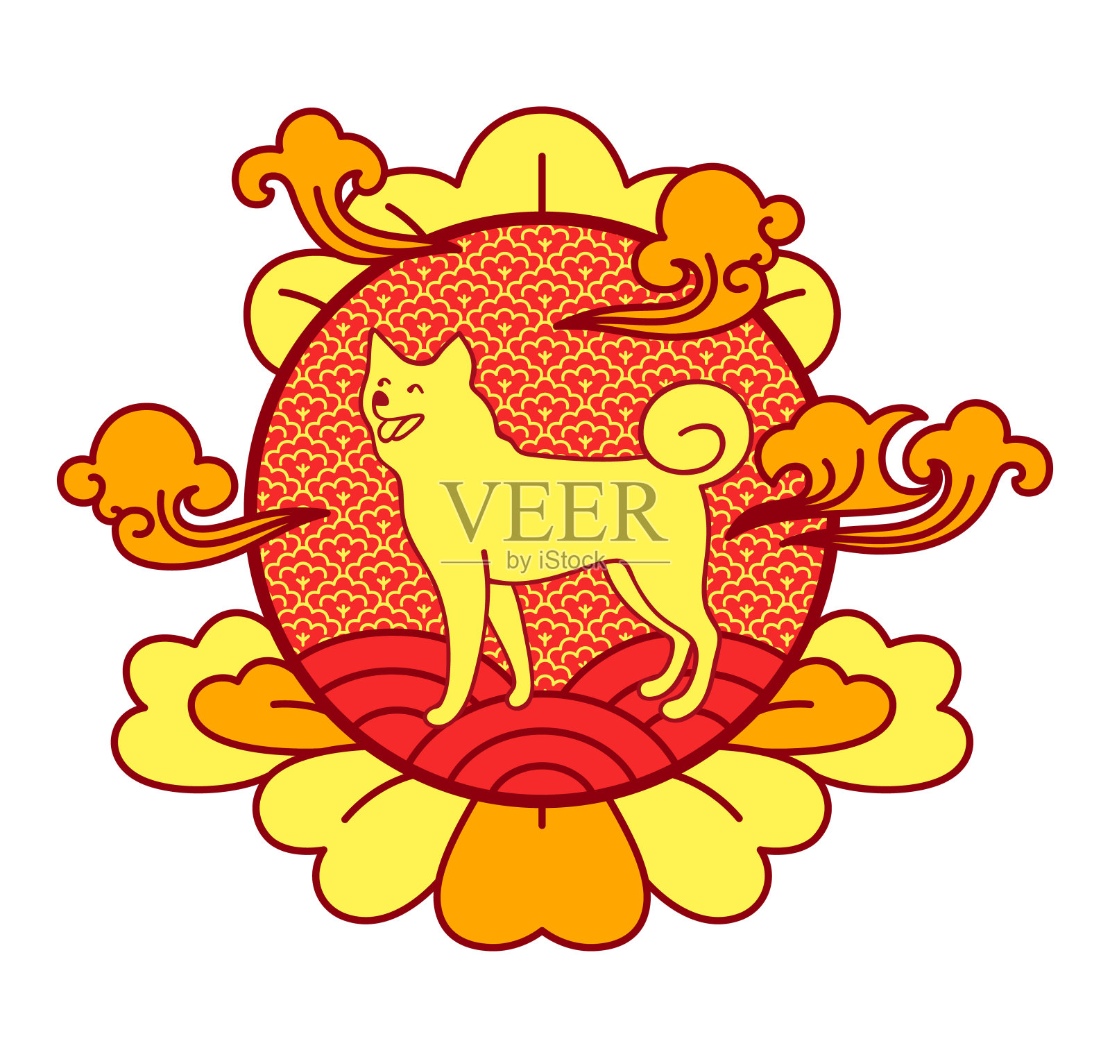 中国新年快乐矢量插图插画图片素材