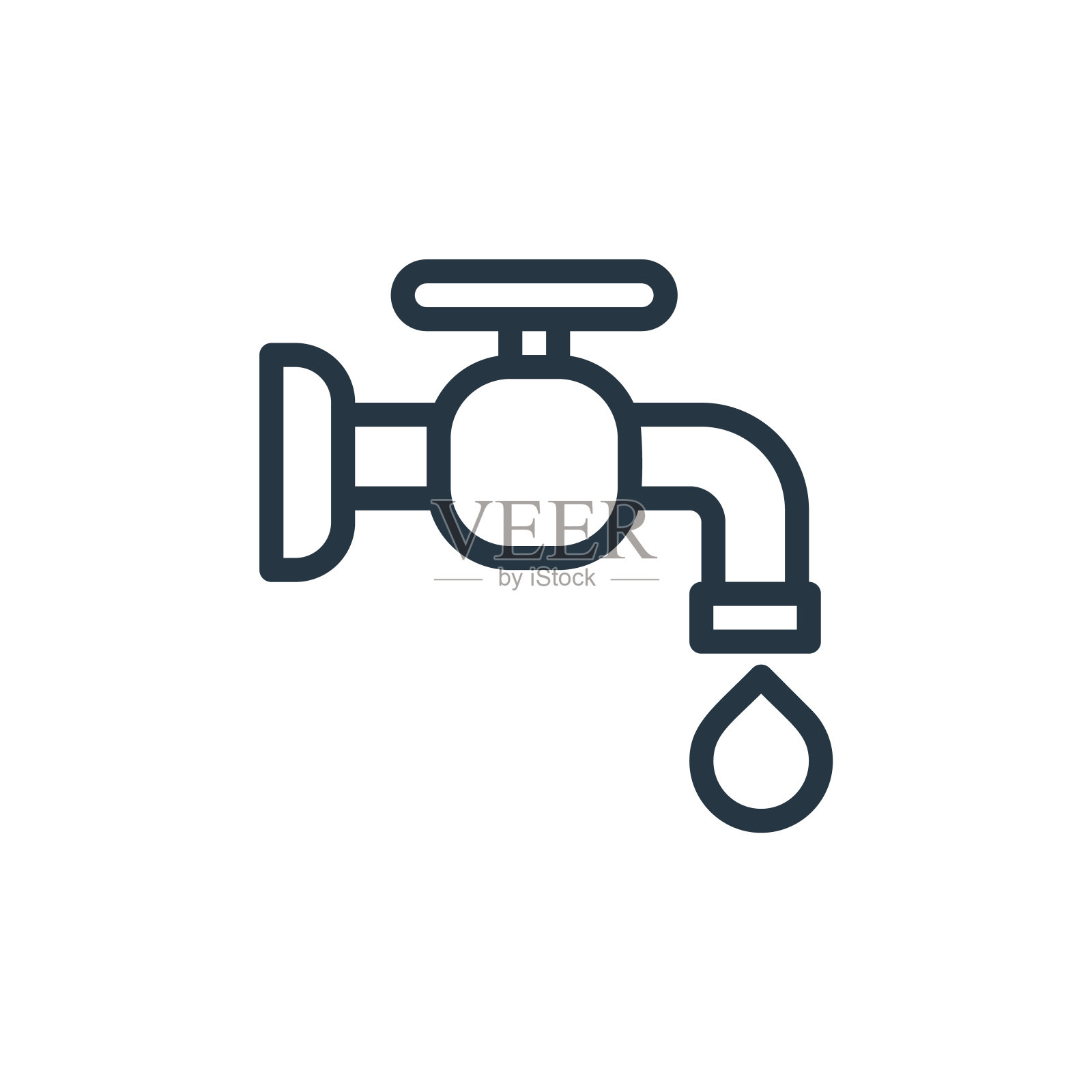 节水图标向量来自生态线概念。细线插图的节约用水可编辑的笔触。节省水的线性标志使用在网络和移动应用程序,标志,印刷媒体。图标素材