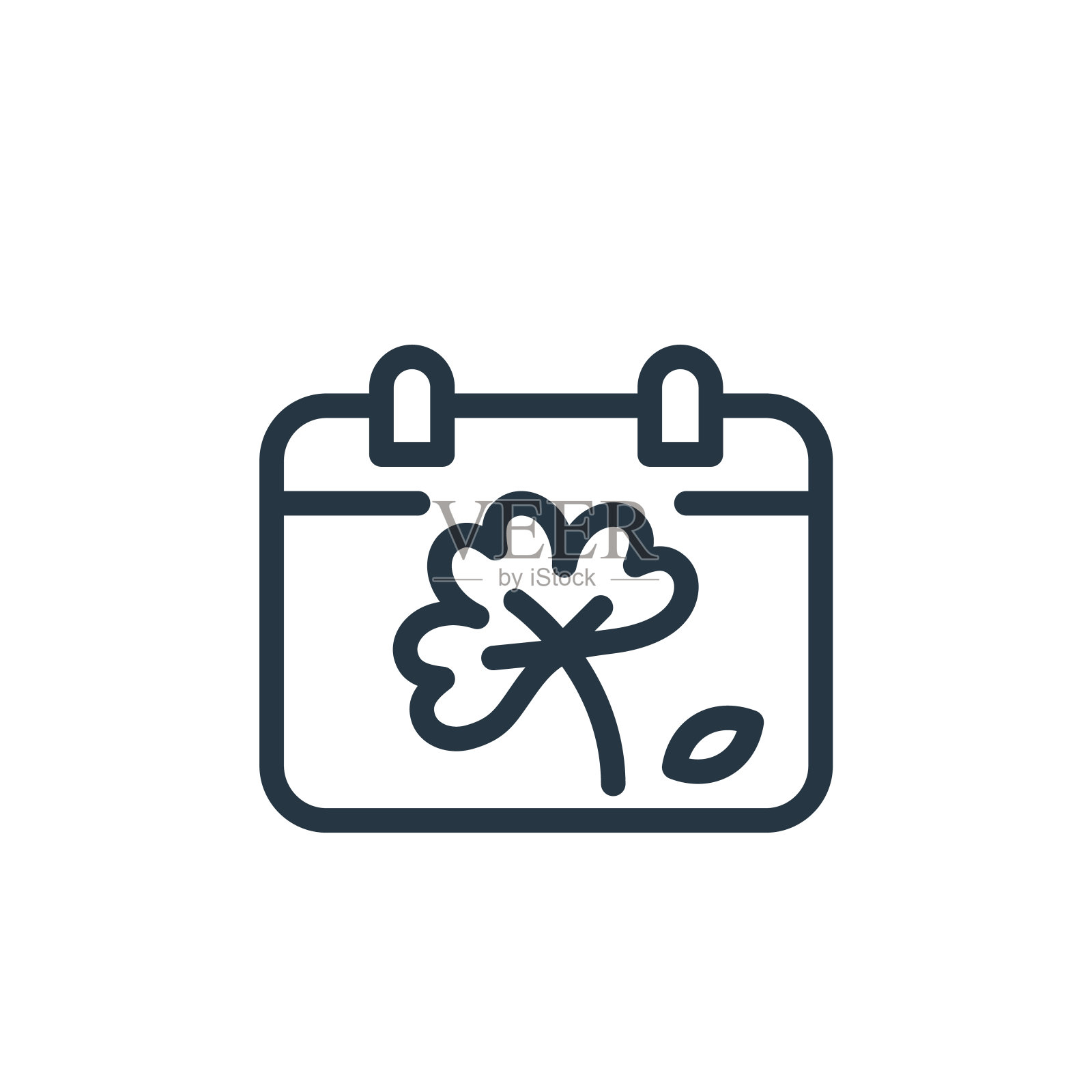 花朵图标向量从春天的概念。细线插图的花可编辑的笔触。花线性标志使用在web和移动应用程序,标志,印刷媒体。插画图片素材