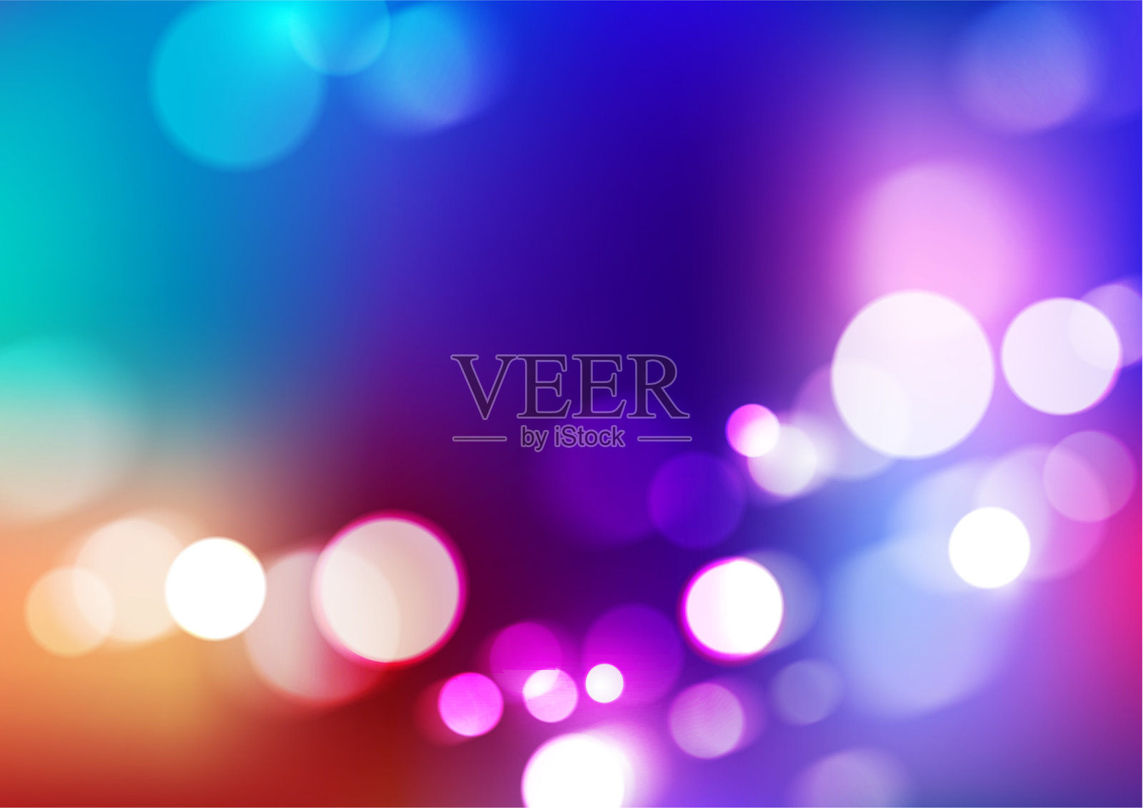 彩色背景上的抽象散景灯插画图片素材