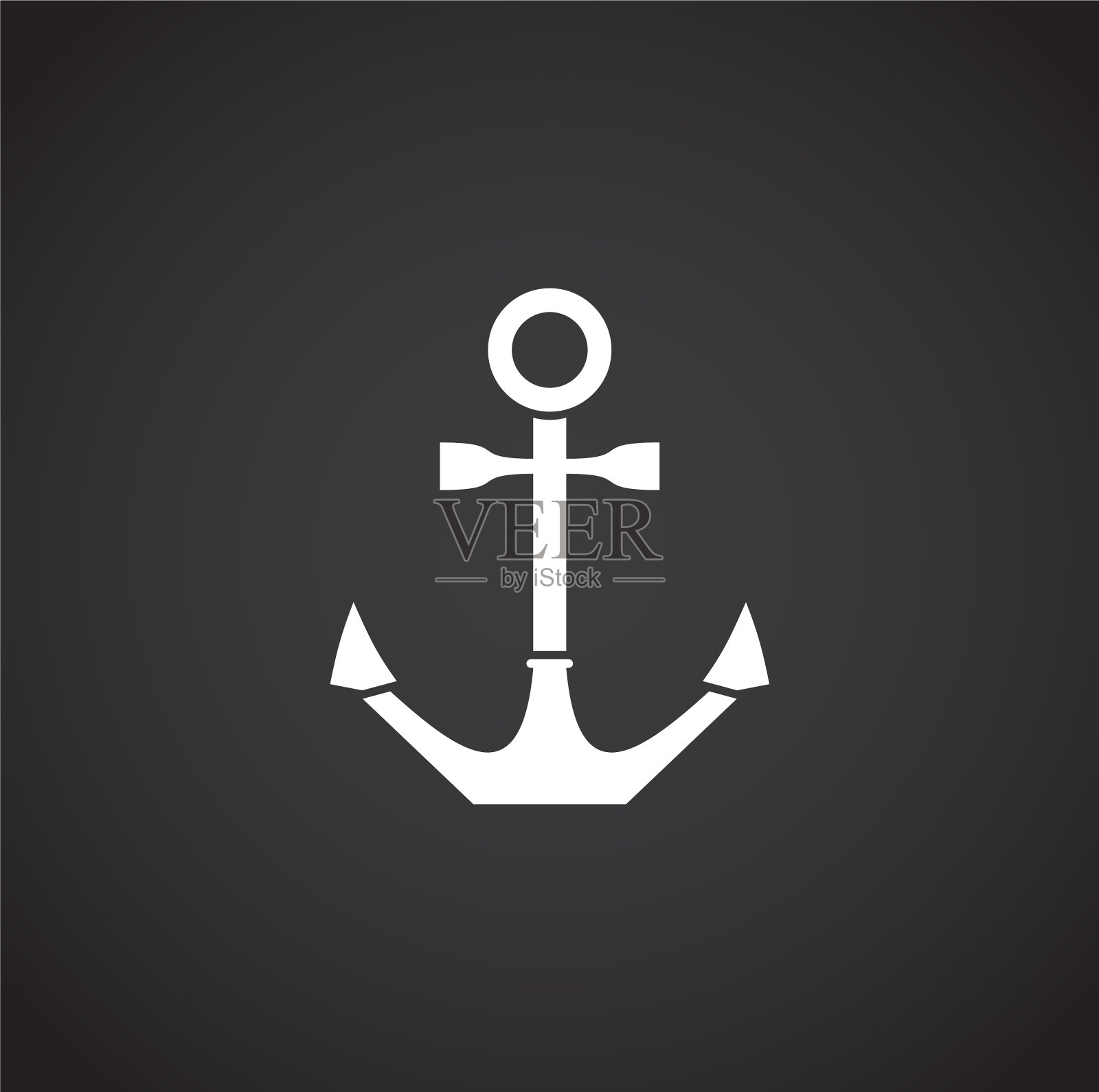 锚图标在背景图形和网络插画图片素材