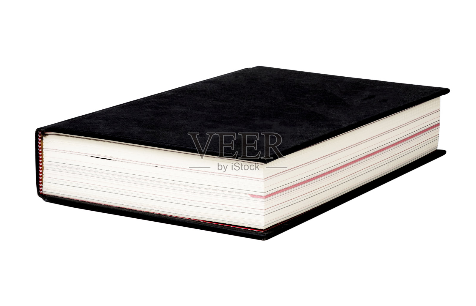 孤立的黑色封面书在白色背景与剪切路径。照片摄影图片