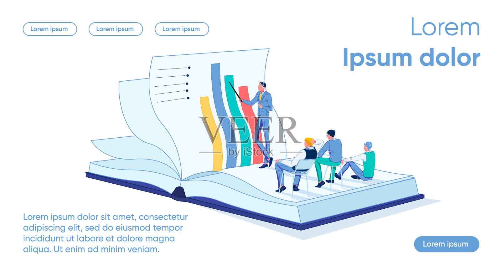16、书是被训练的人是听的老师插画图片素材