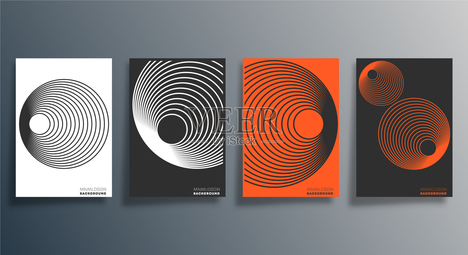 最小的几何设计传单海报插画图片素材