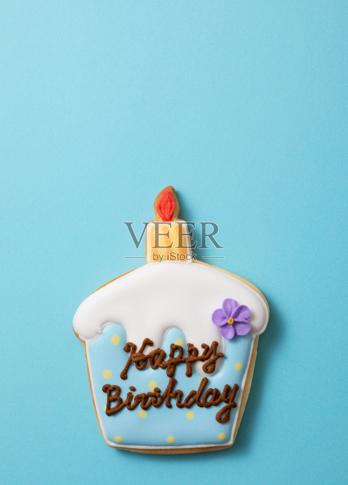 生日蛋糕形状的饼干照片摄影图片