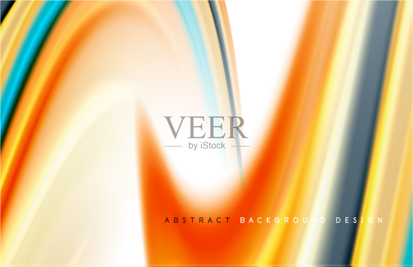 抽象背景-流体颜色梯度波插画图片素材