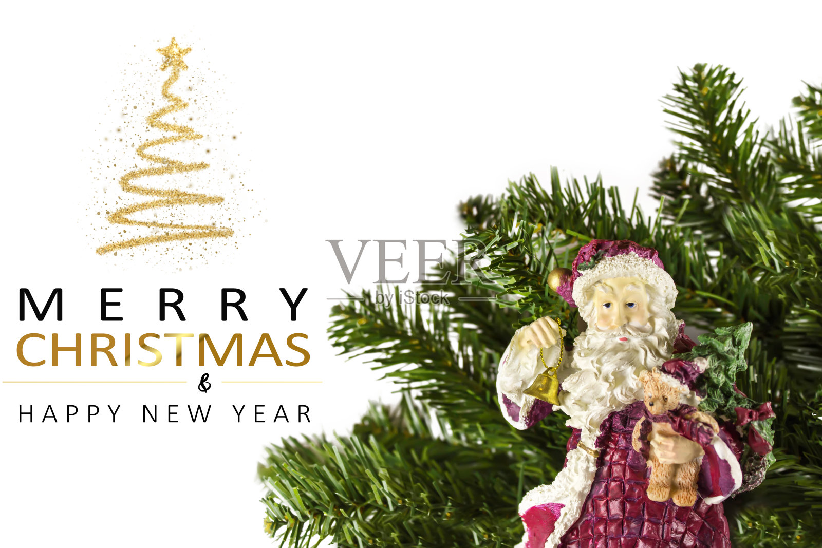 新年快乐和圣诞快乐。背景和文字圣诞快乐和新年快乐。照片摄影图片