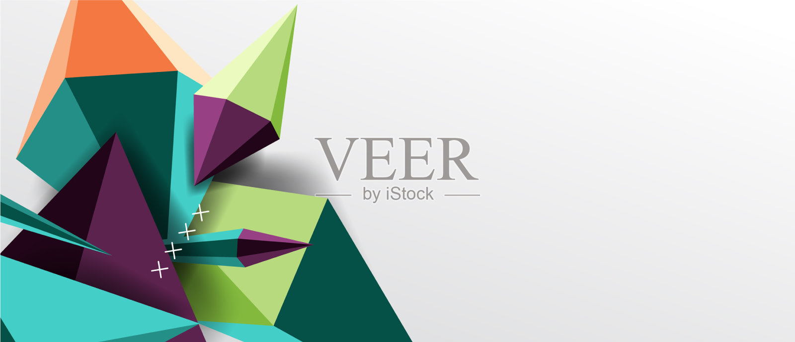 时尚简单的三角形抽象背景插画图片素材