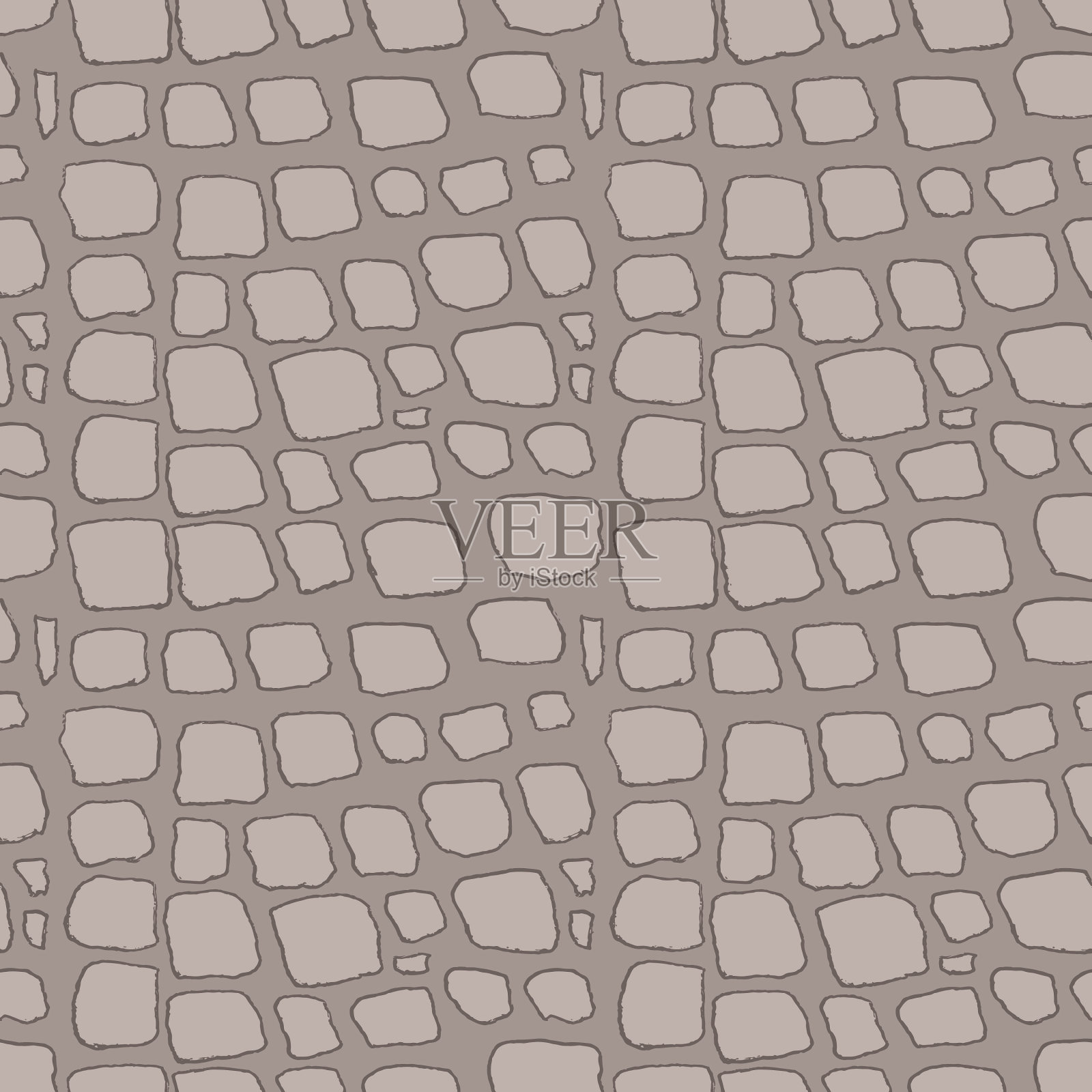 石头手绘无缝棕色图案插画图片素材