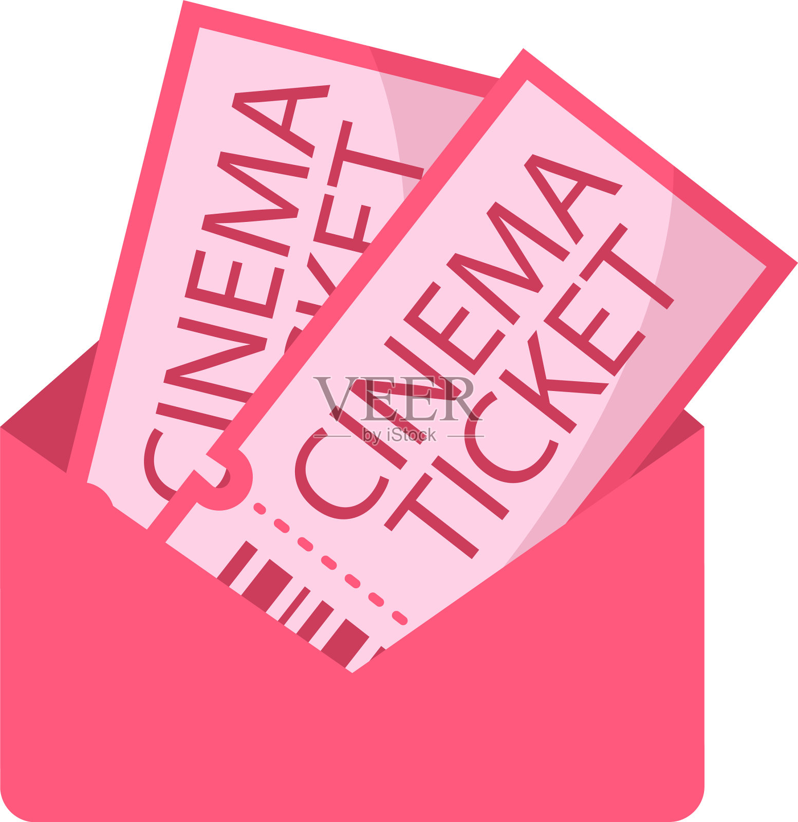 票图标上的白色背景插画图片素材