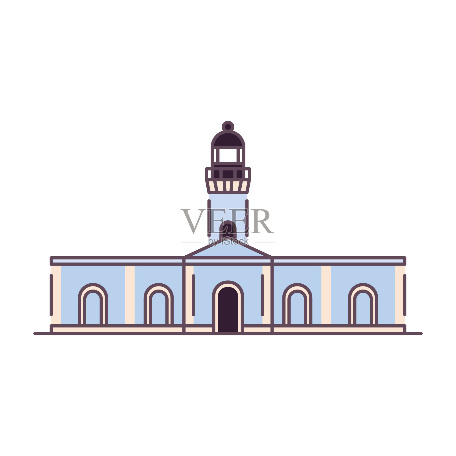 孤立的纪念碑建造者世界插画图片素材