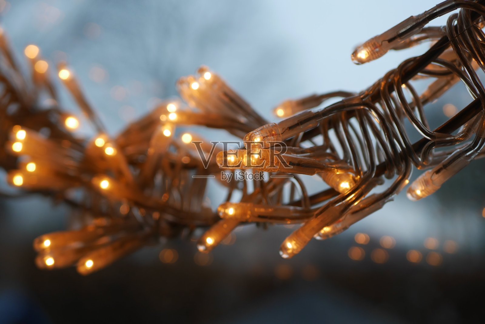 光圣诞花环照片摄影图片