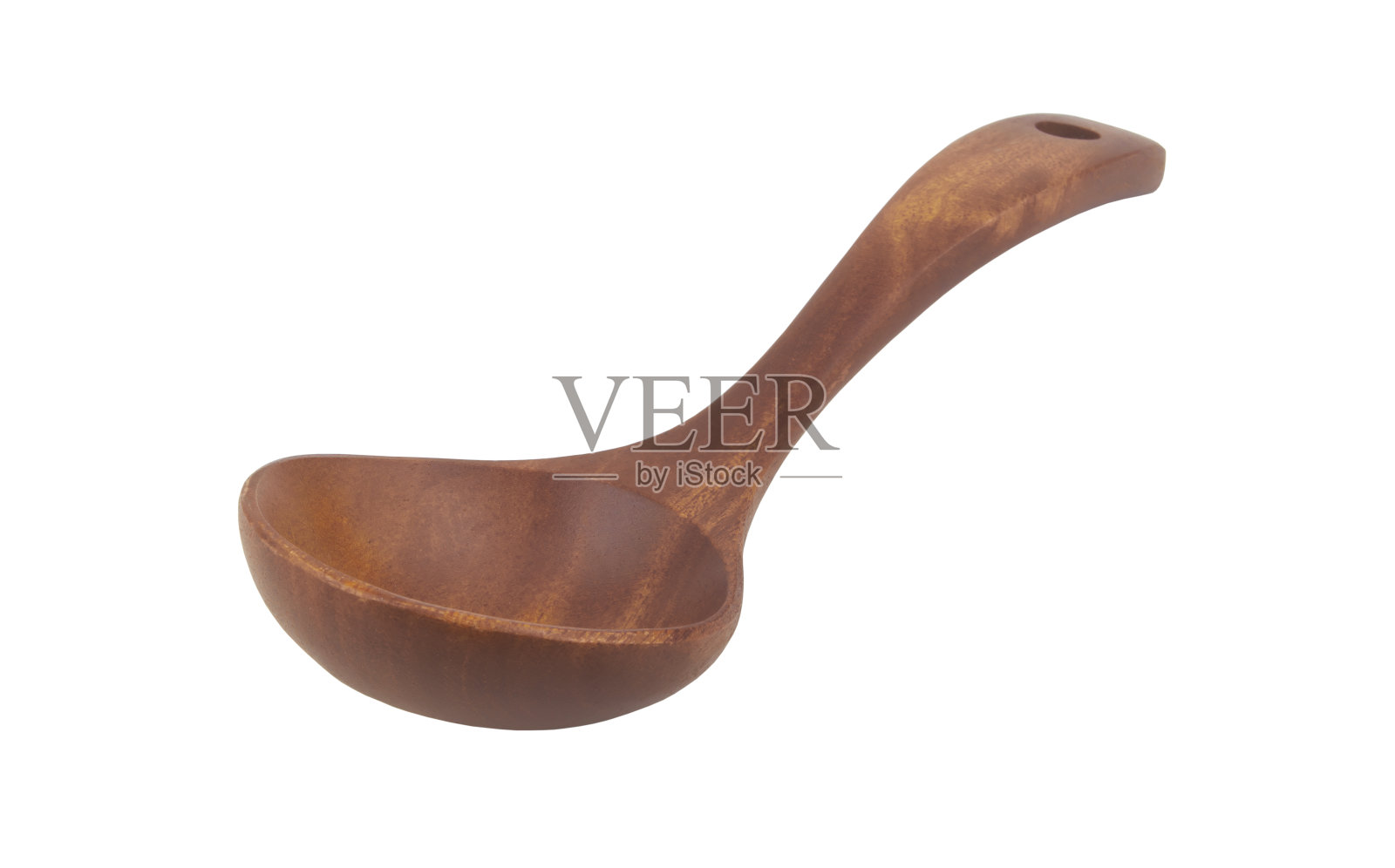 木勺孤立在白色照片摄影图片