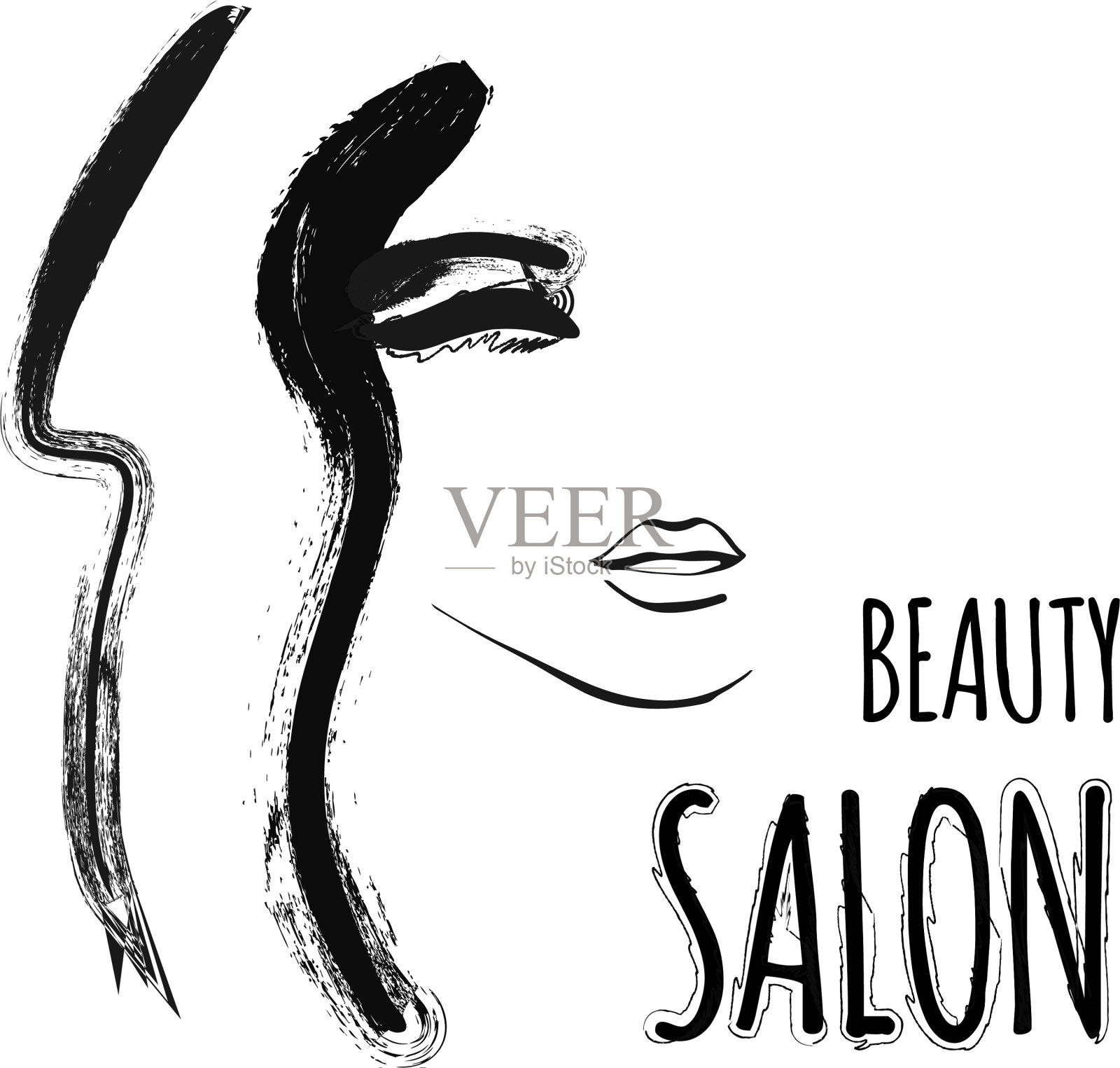 女人击败沙龙插画图片素材