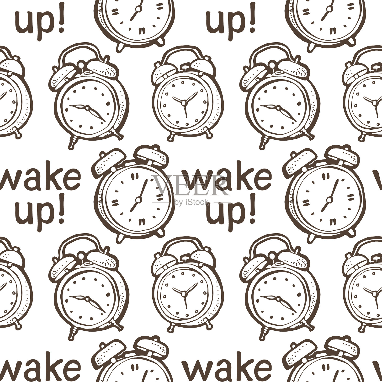 从手上唤醒图案无缝背景插画图片素材