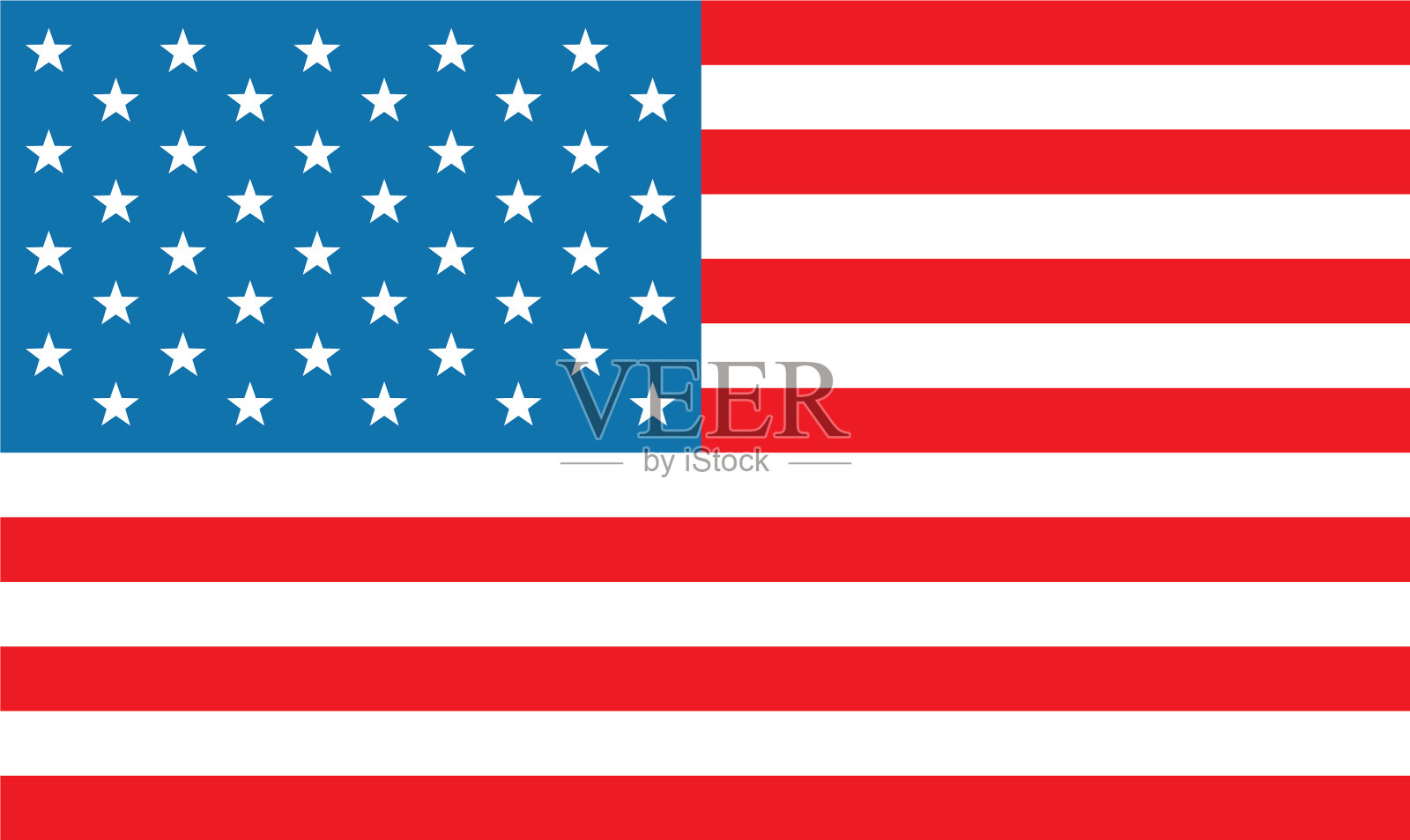孤立的美国国旗平面风格图标设计插画图片素材