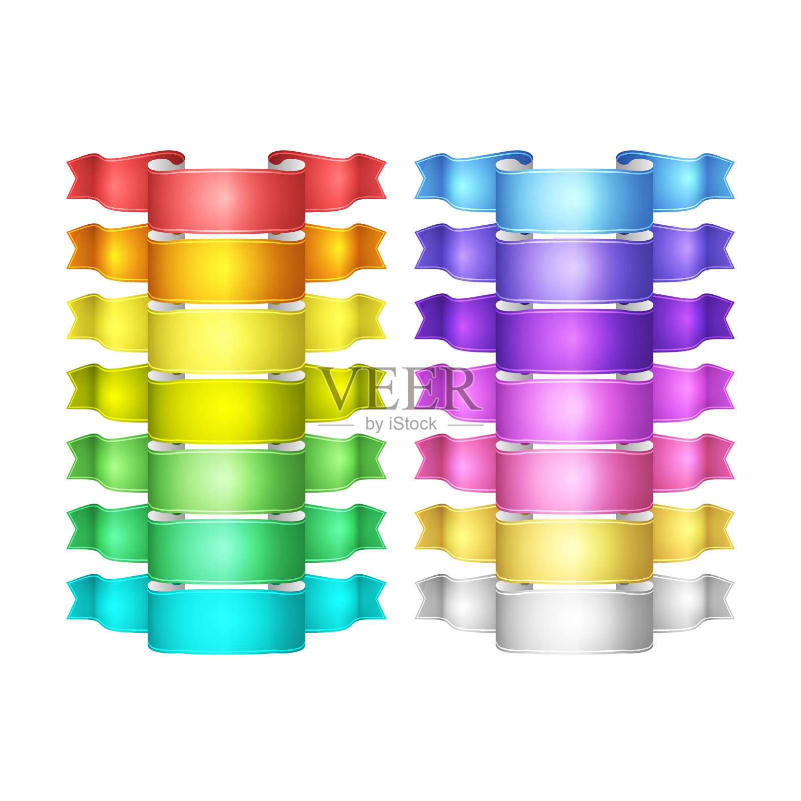 向量丝带集插画图片素材