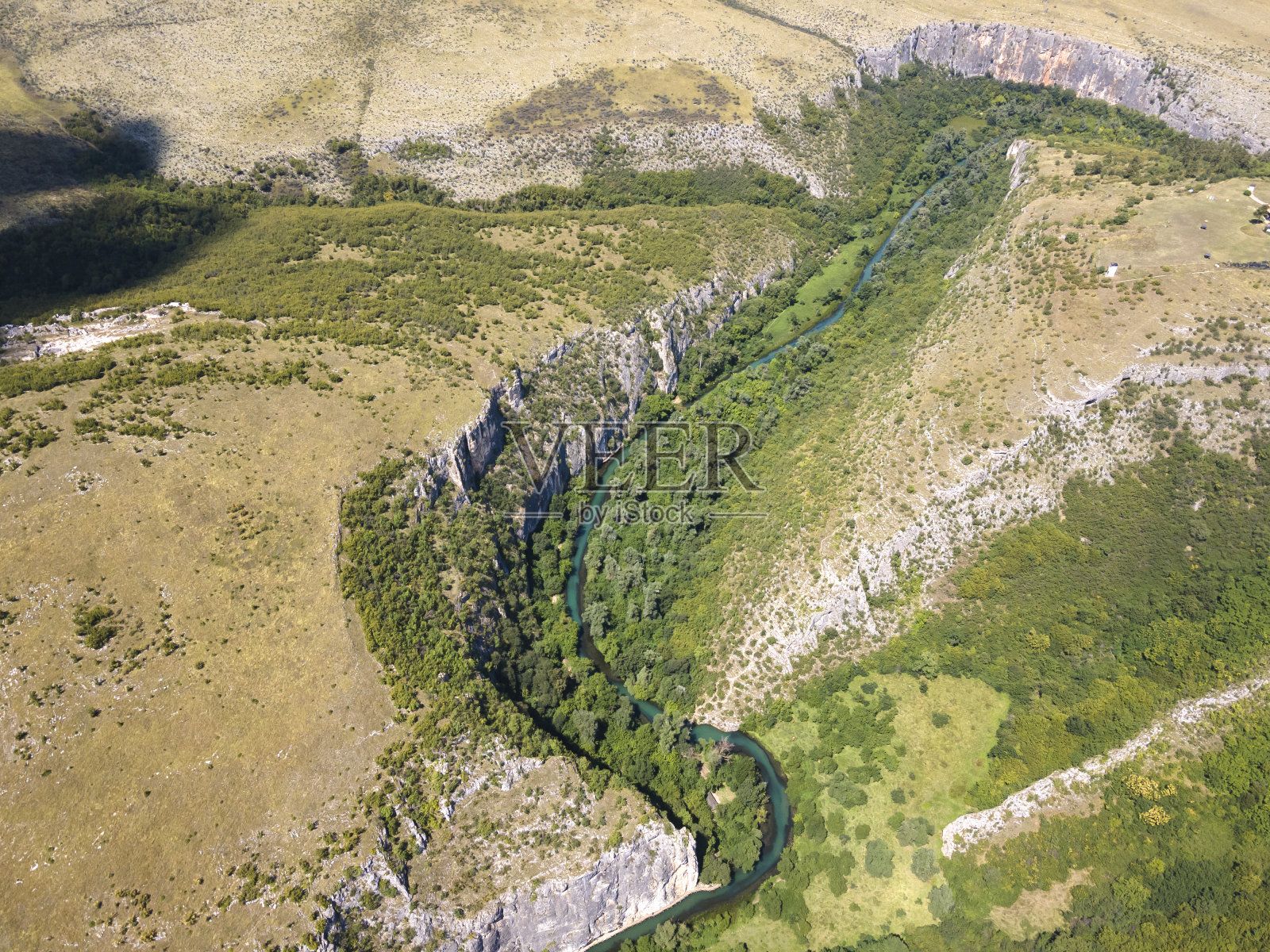 Iskar Panega地质公园鸟瞰图,保加利亚照片摄影图片