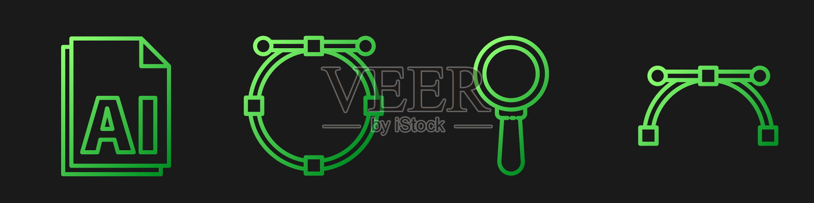 设线放大镜ai文件文件圈插画图片素材