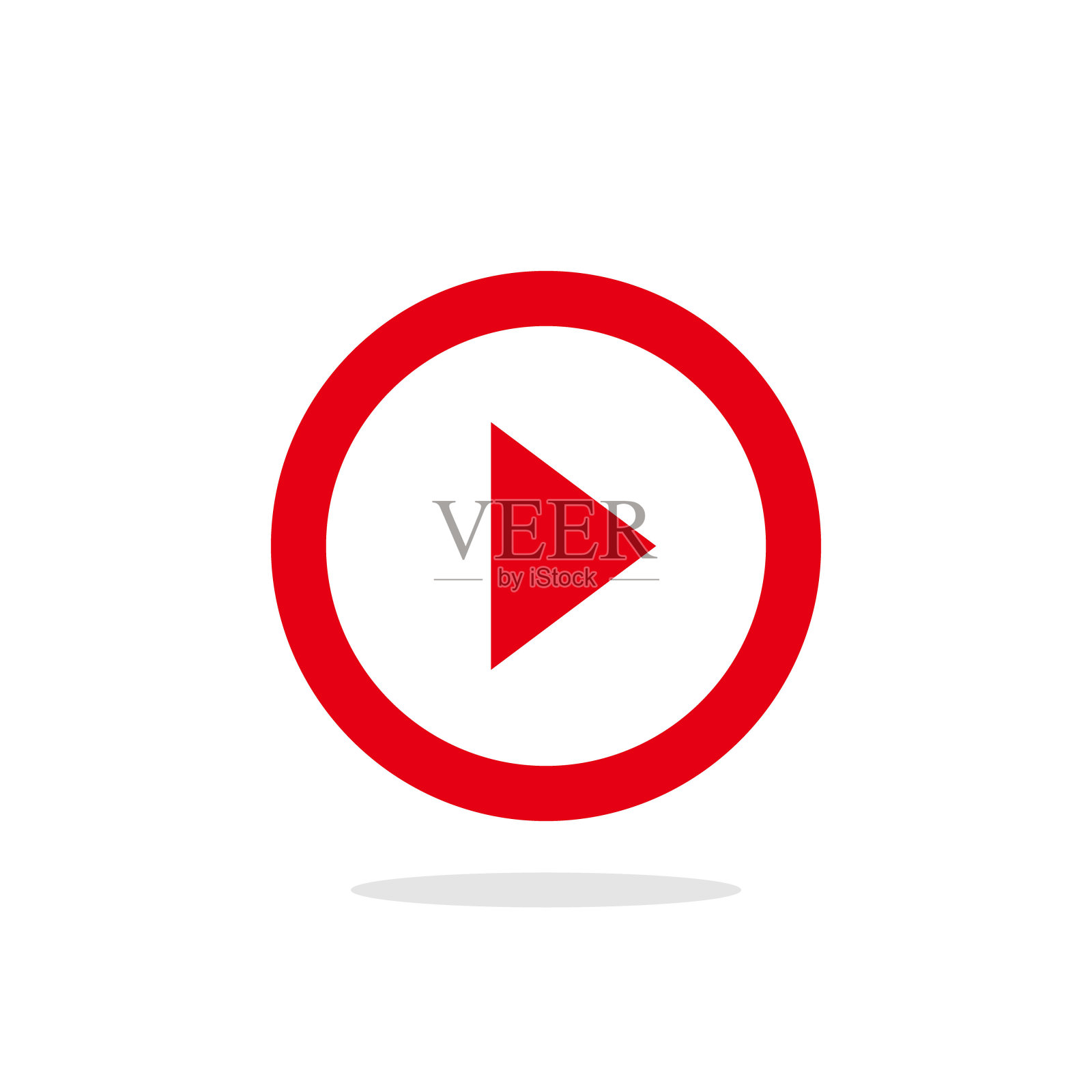 播放按钮图标标志eps 10插画图片素材