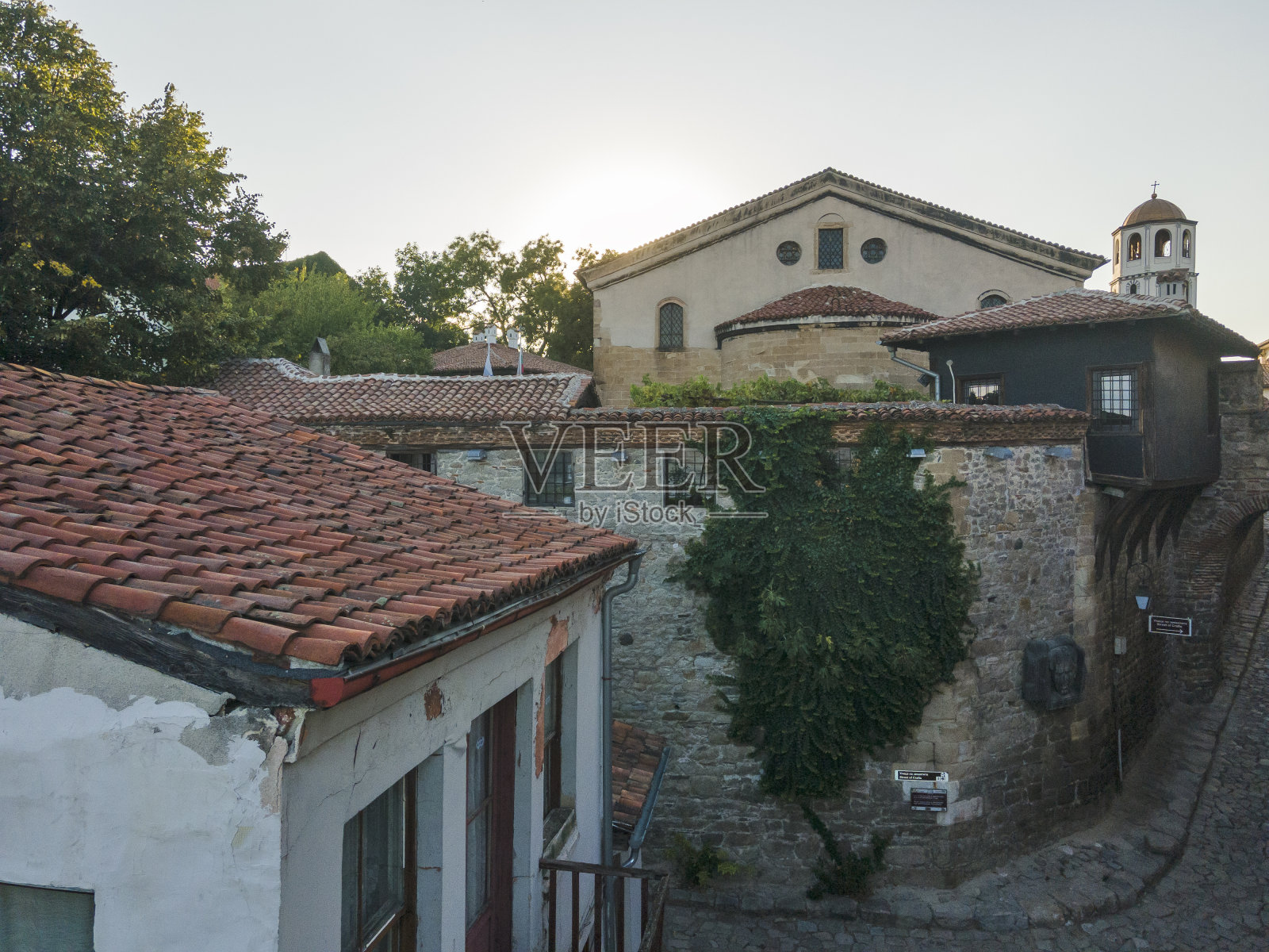 保加利亚普洛夫迪夫古城鸟瞰图照片摄影图片