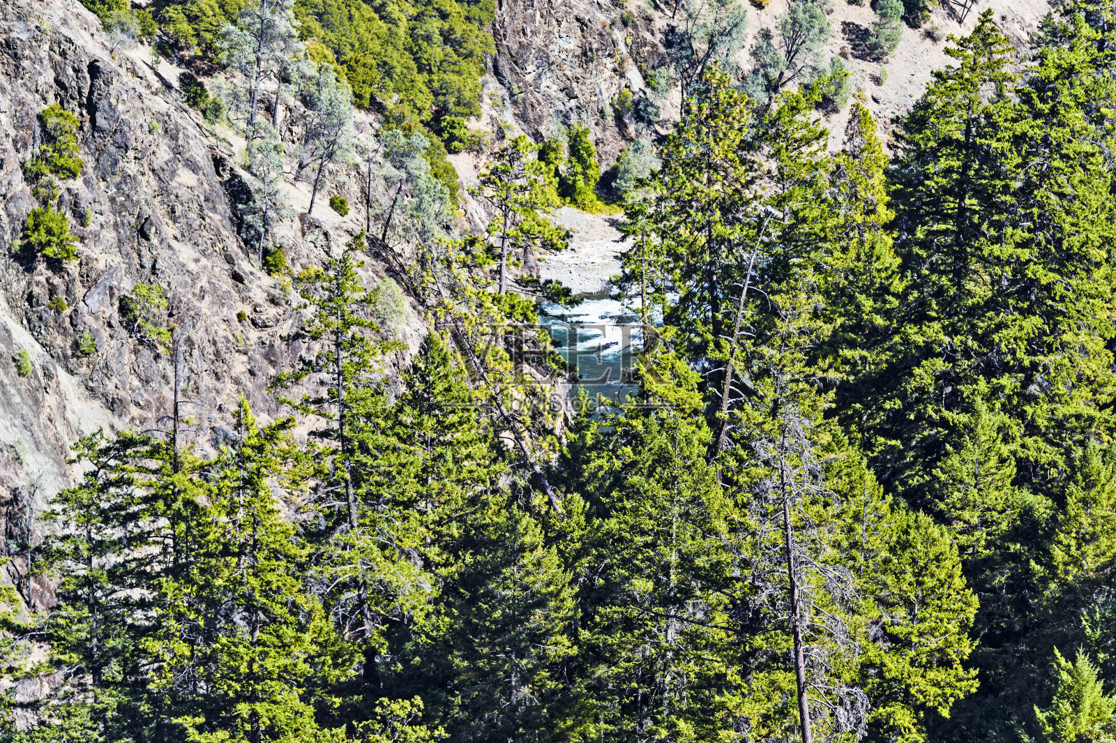 从上面看,三一河峡谷照片摄影图片