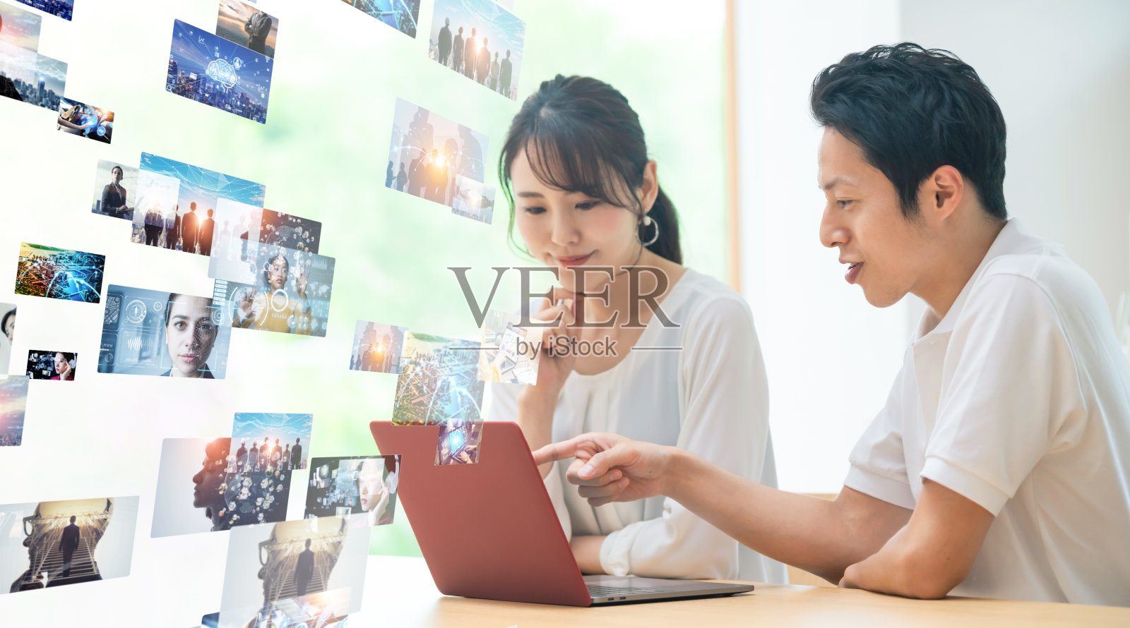 视觉内容的概念。社交网络服务。流媒体视频。通信网络。照片摄影图片