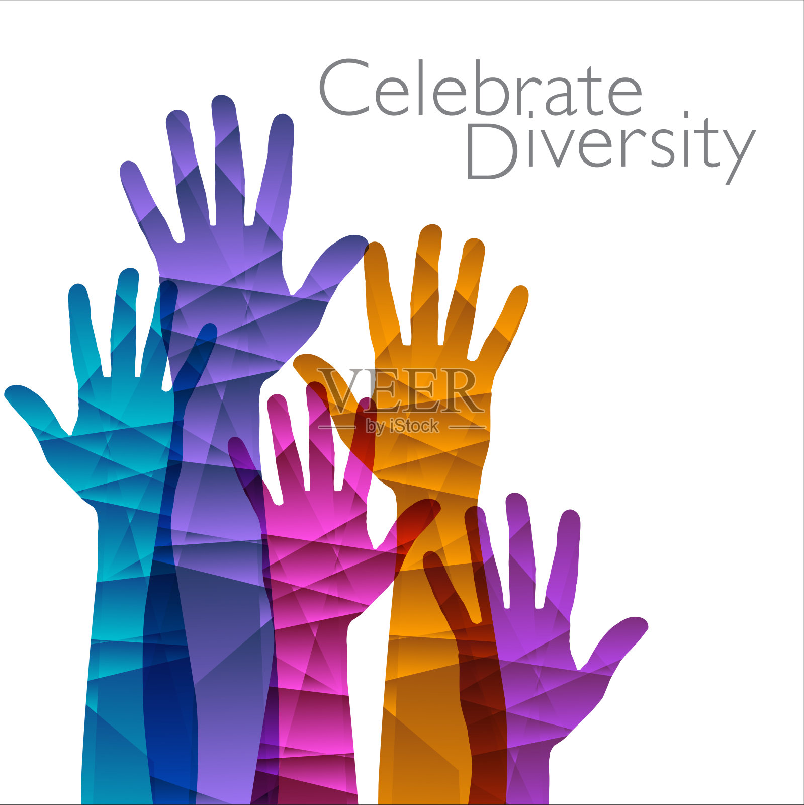 庆祝多样性是这幅图的主题插画图片素材
