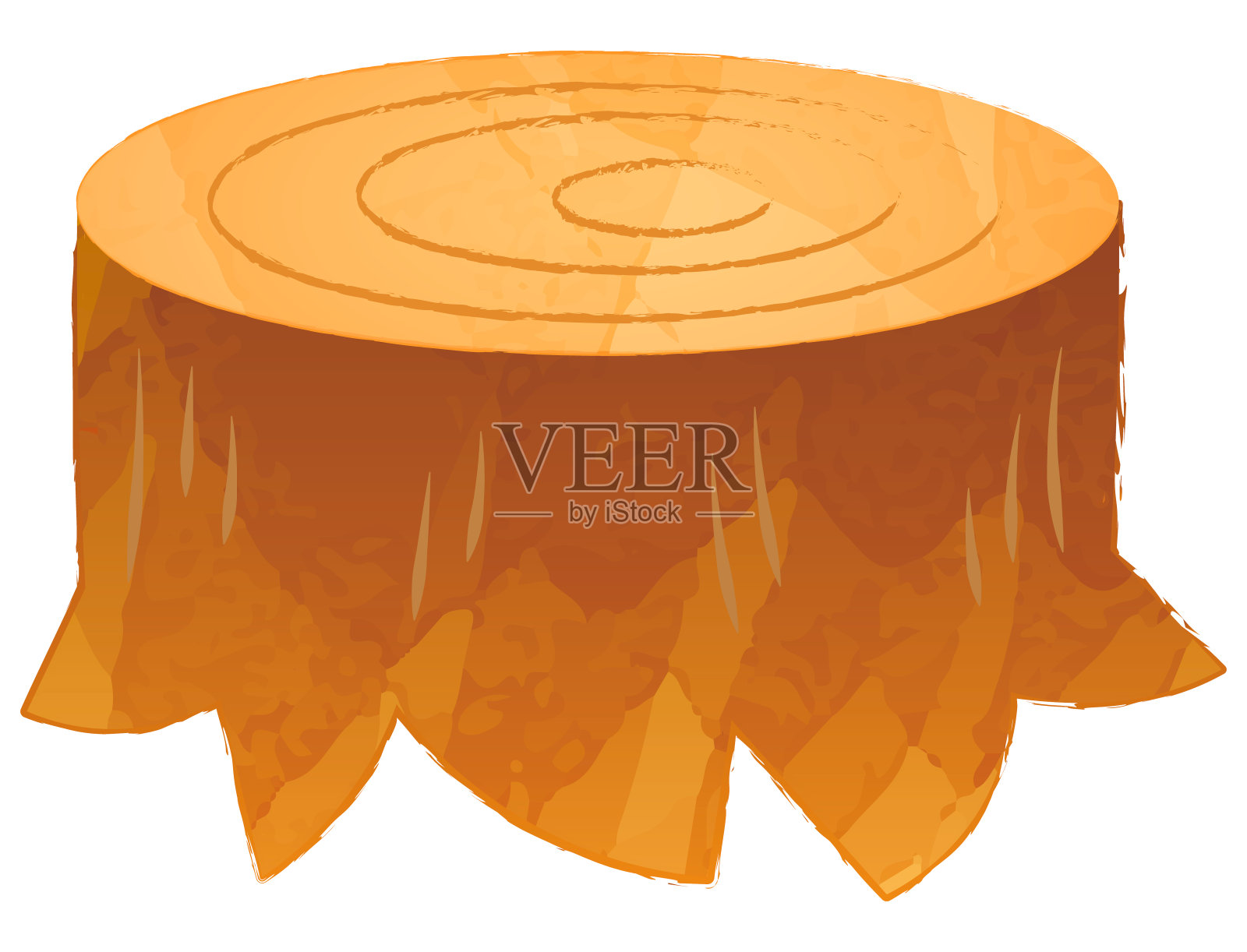 树桩。插画图片素材