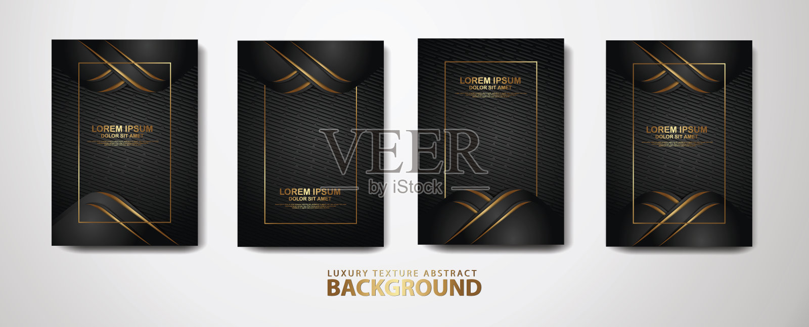 套封面设计模板与重叠层背景与闪光的效果和现实的纹理黑暗的背景插画图片素材