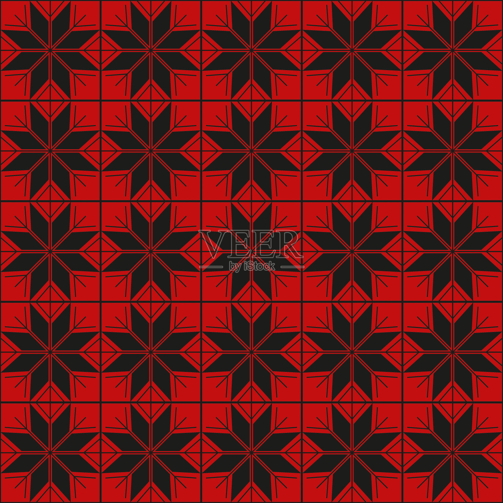 无缝的雪花模式插画图片素材