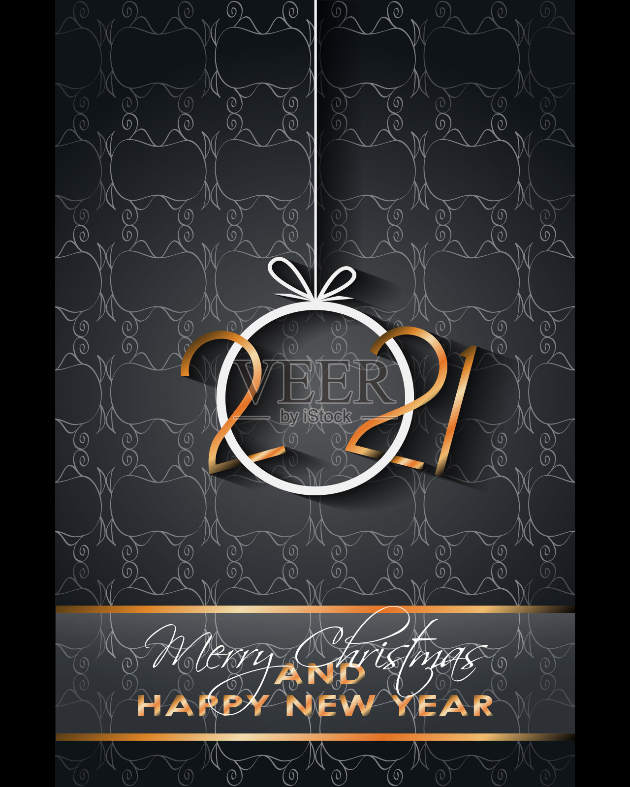 新年快乐的背景为您的季节邀请,节日海报,贺卡。插画图片素材