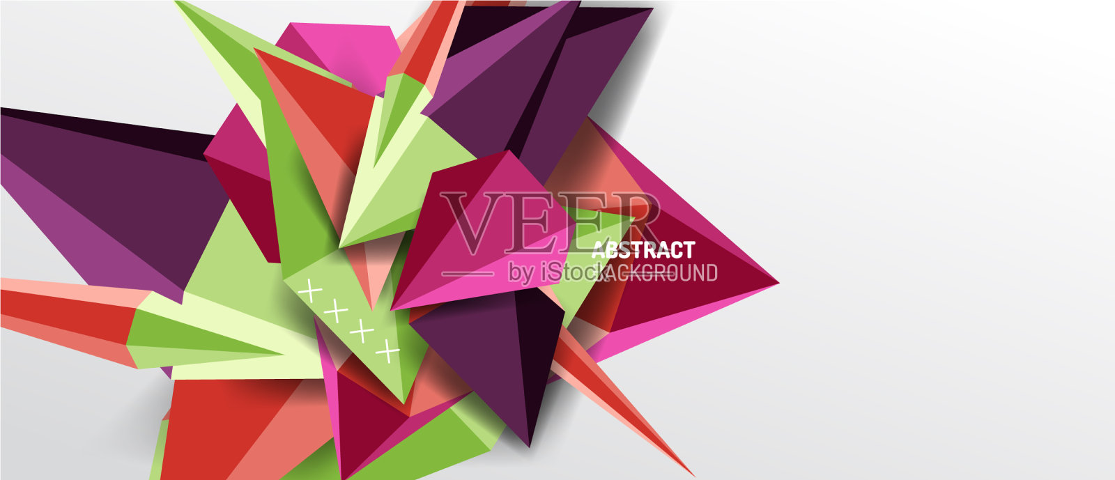 时尚简单的三角形抽象背景插画图片素材