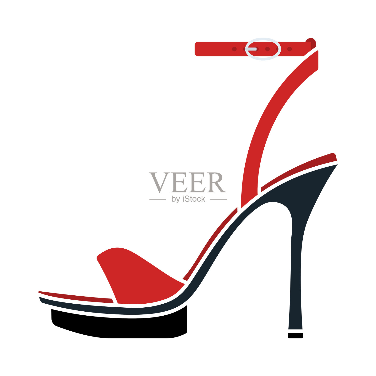 女人高跟鞋凉鞋图标插画图片素材