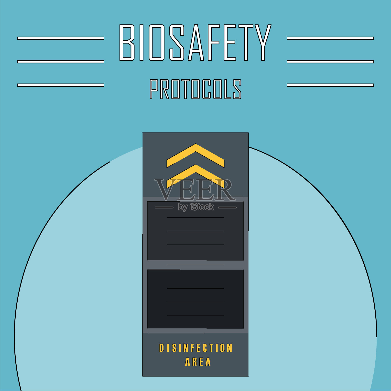 生物安全协议海报插画图片素材