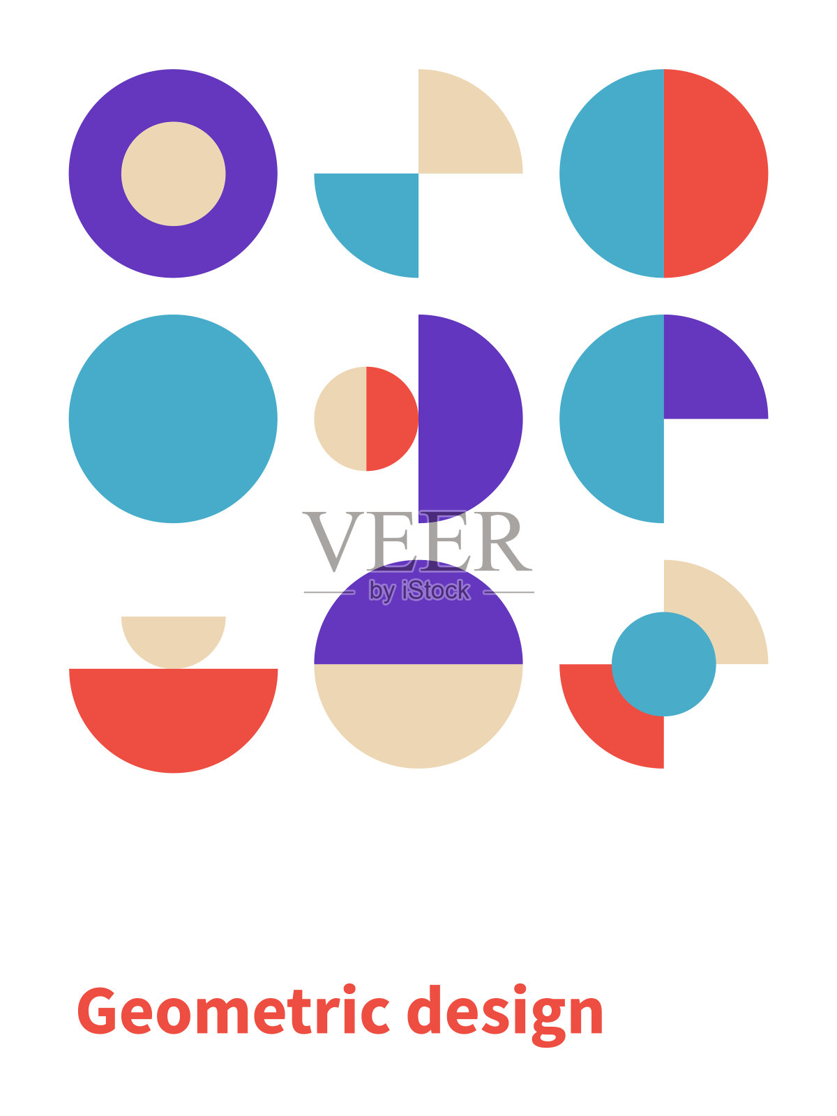 时髦的包豪斯的模式。包豪斯的海报插画图片素材