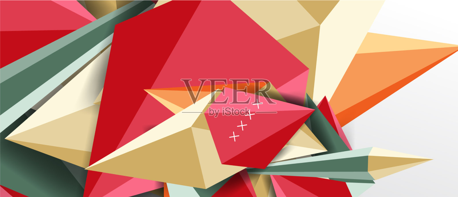 时尚简单的三角形抽象背景插画图片素材