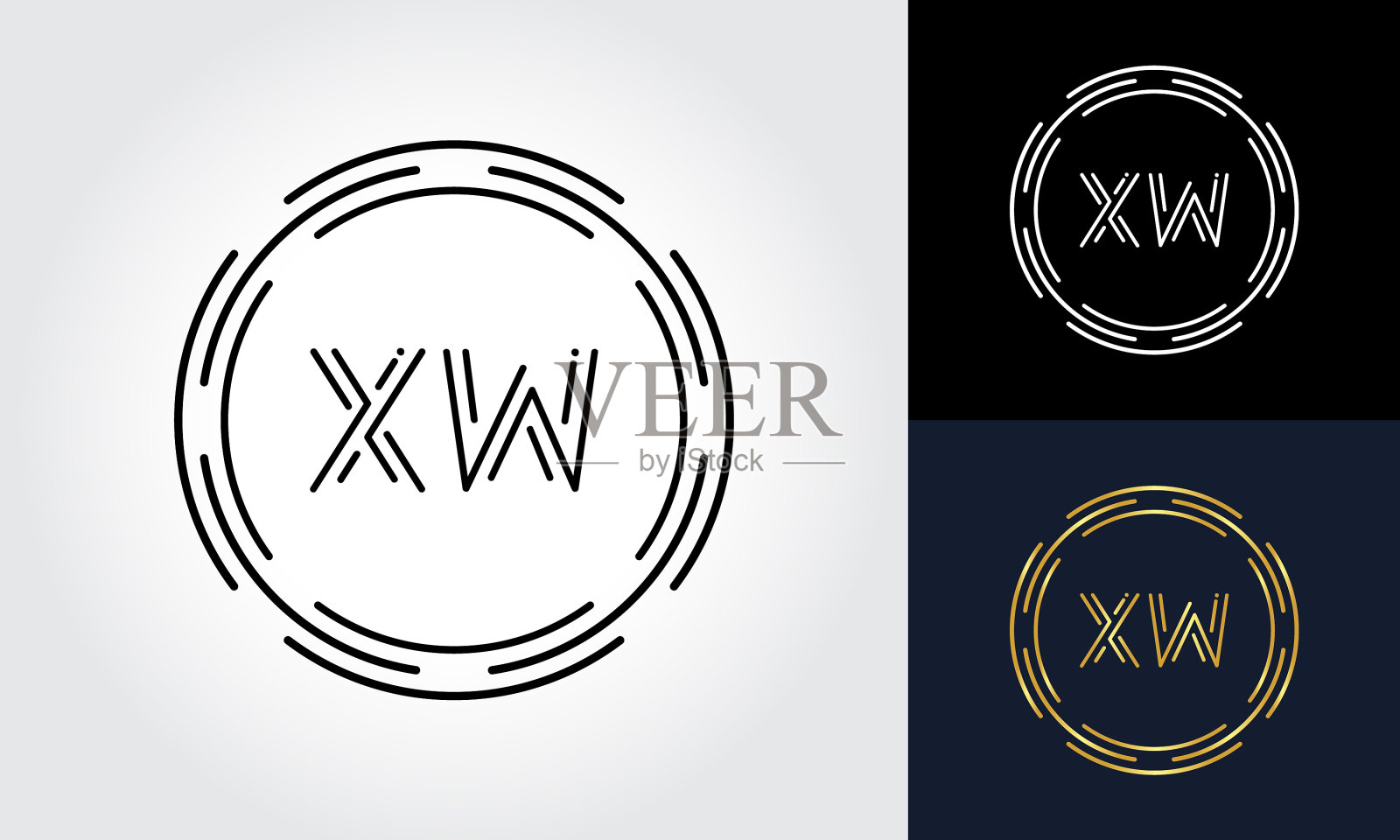 初始xw字母标识设计模板摘要插画图片素材