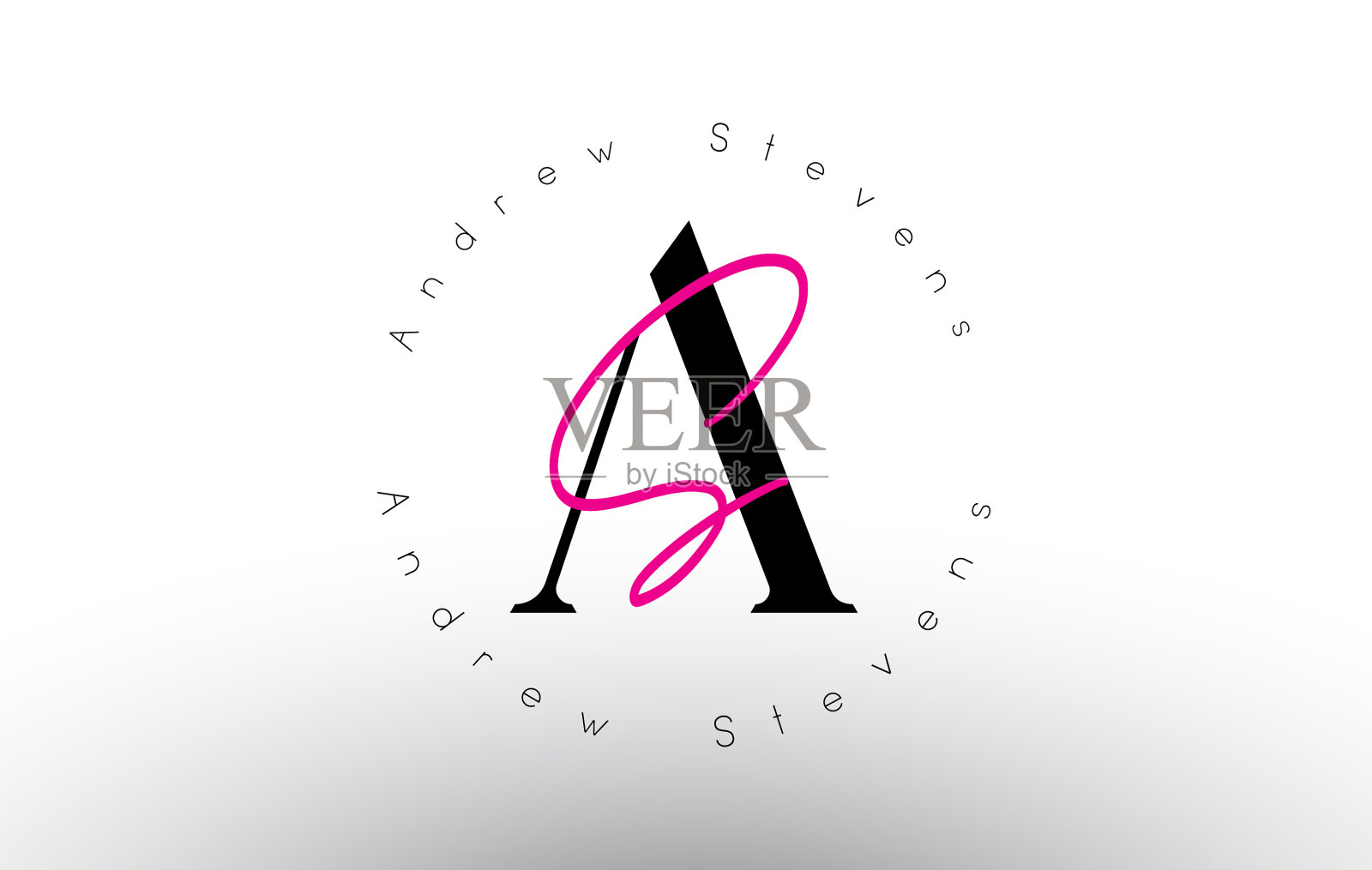 字母作为签名简约的字母组合标志插画图片素材