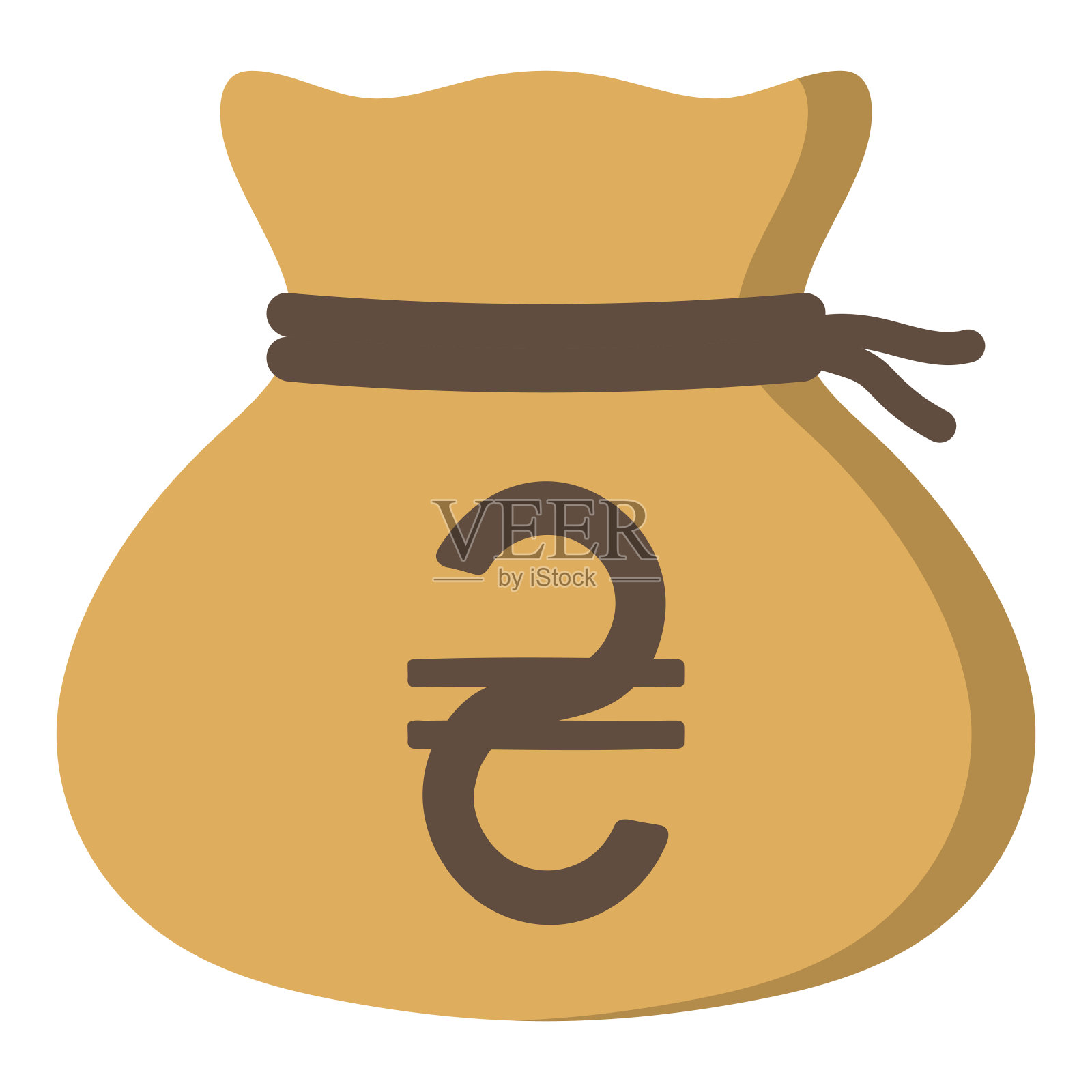 金钱拉绳袋(乌克兰格里夫尼亚)插画图片素材