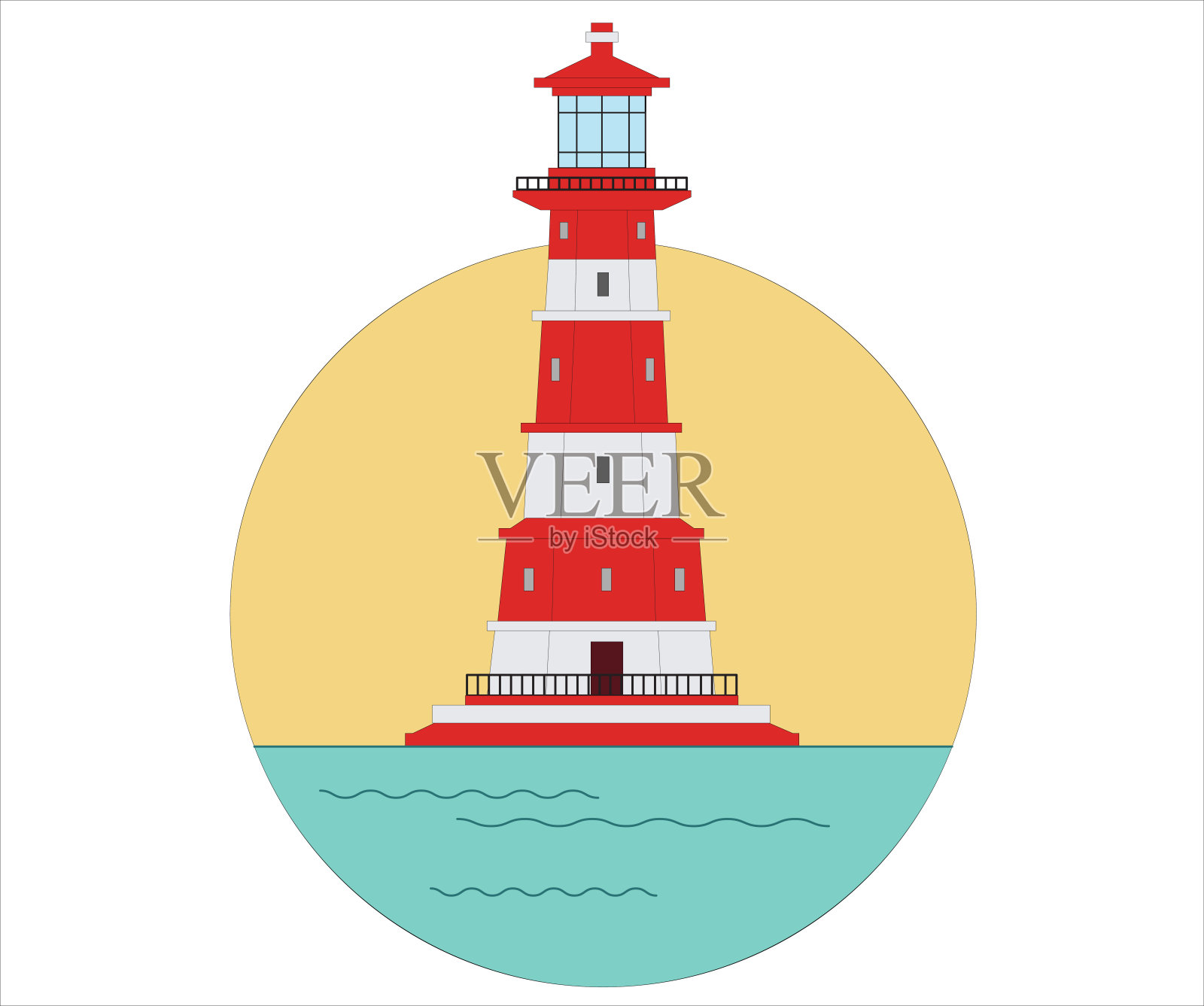 灯塔设计元素图片