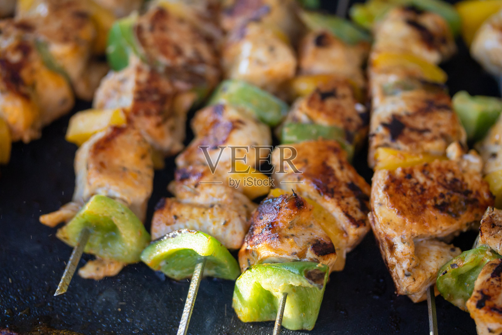 鸡肉串肉扦照片摄影图片