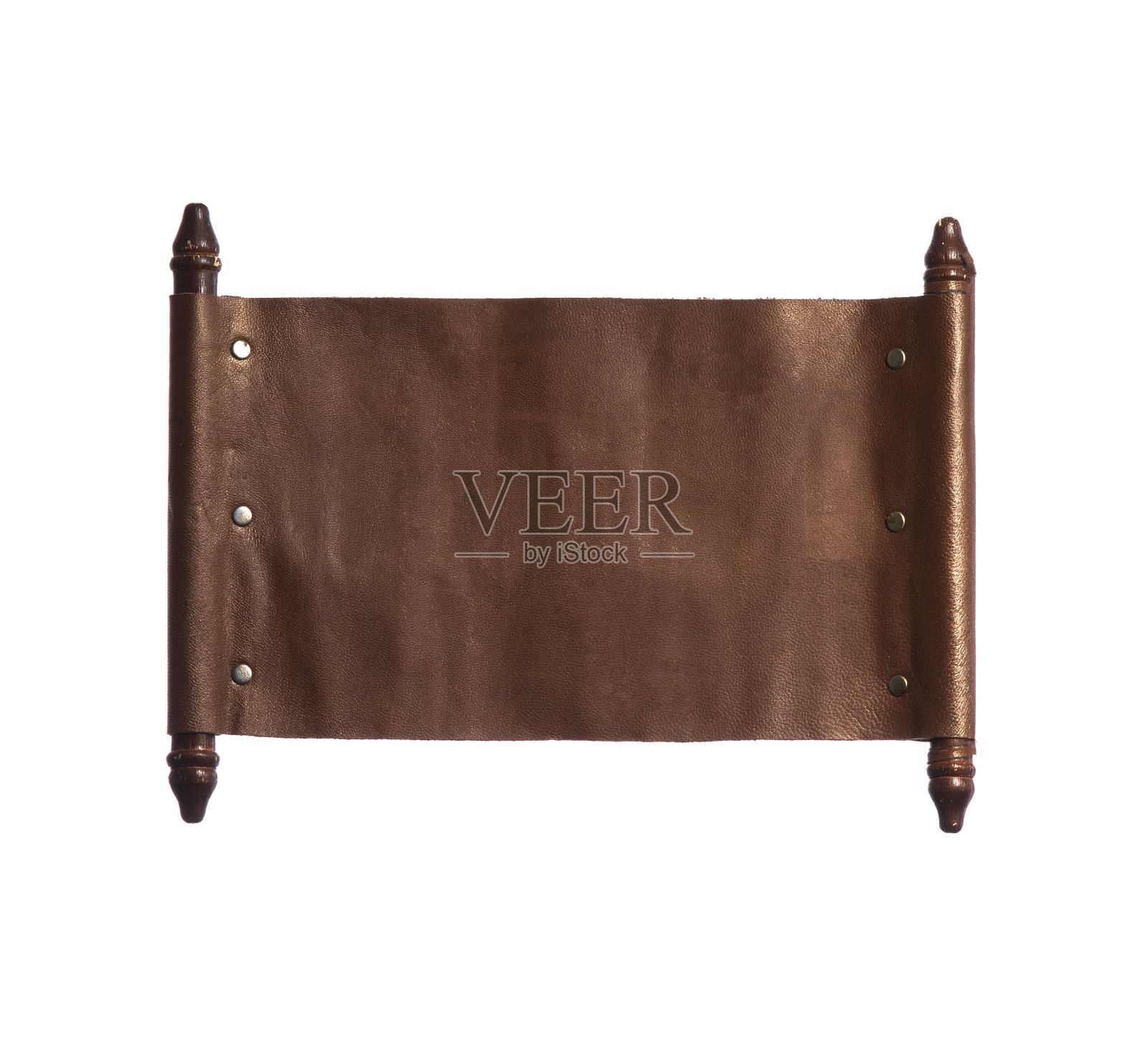 皇家卷轴,古皮卷轴手稿孤立在白色背景上照片摄影图片