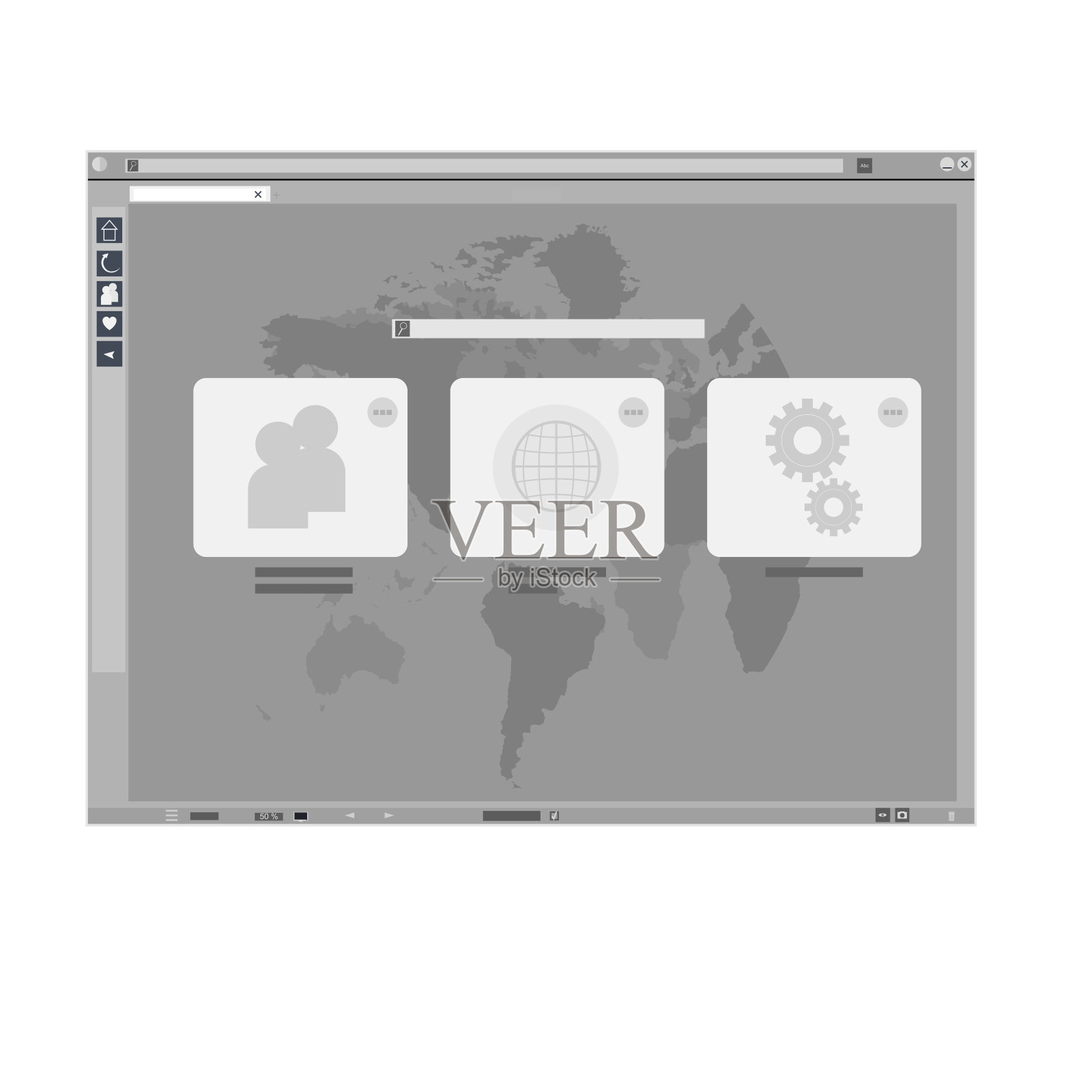 互联网浏览器。用于访问Internet的程序接口插画图片素材