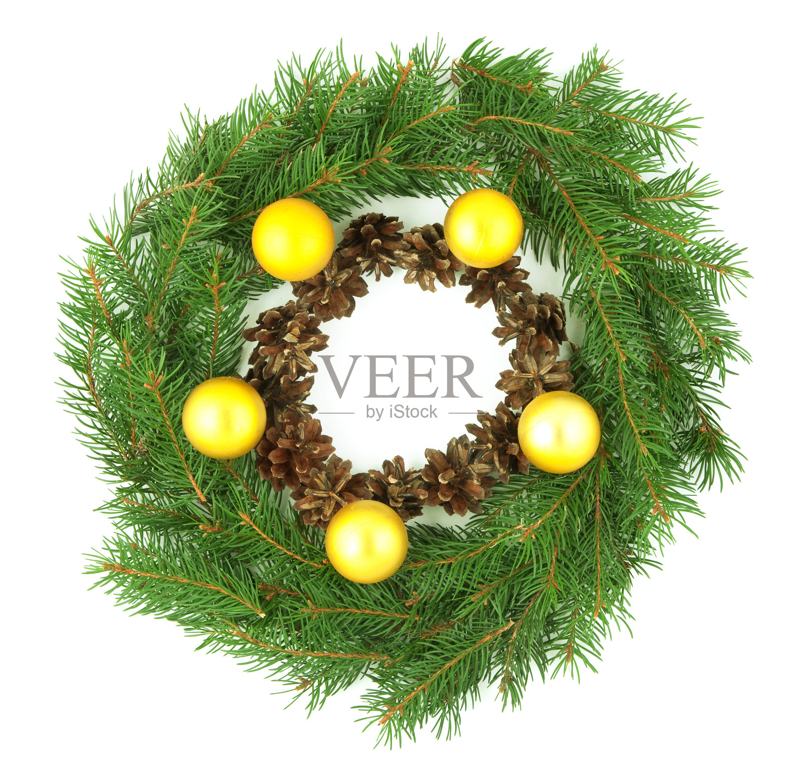 圣诞花环照片摄影图片