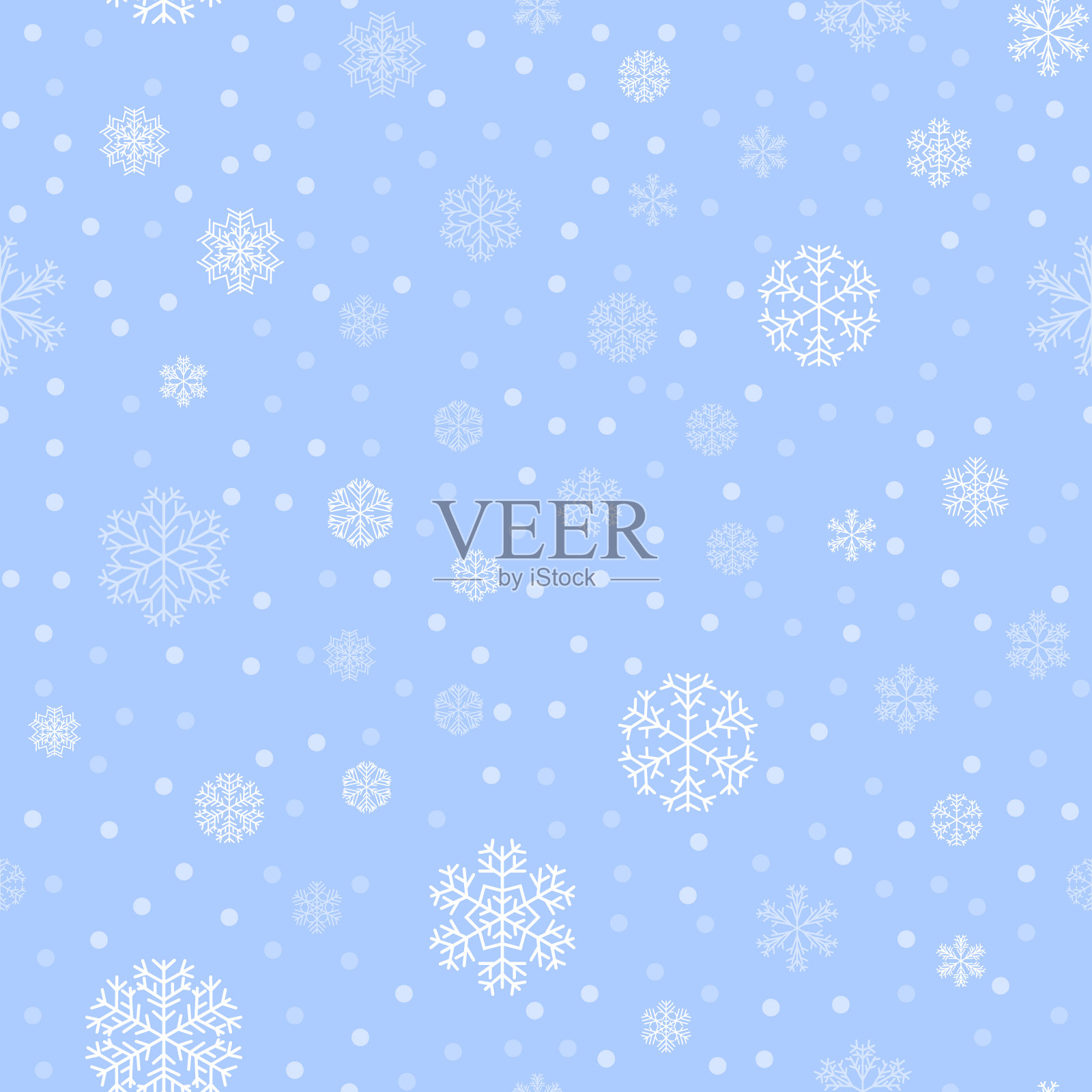 矢量冬季雪光无缝模式插画图片素材