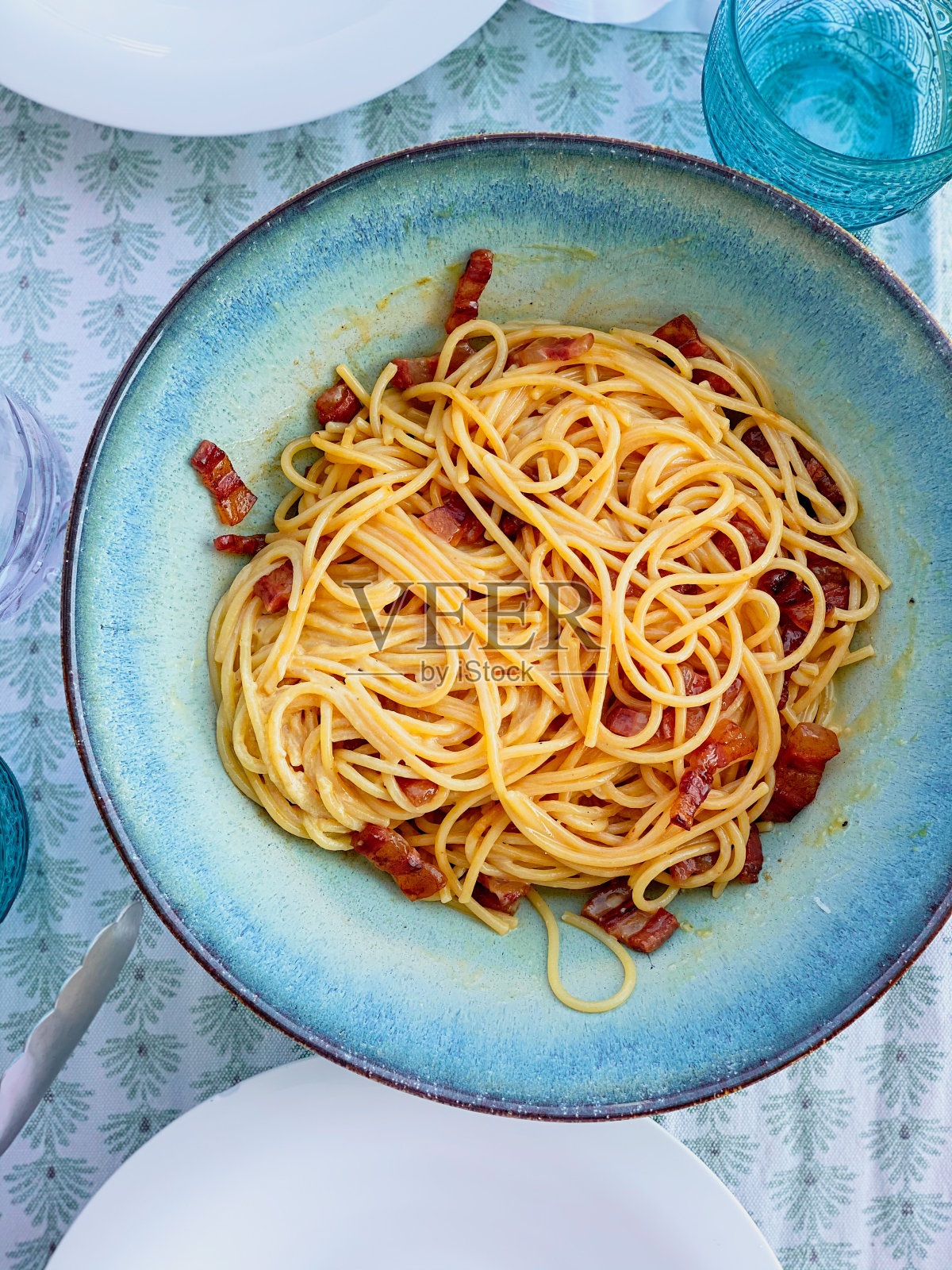 Carbonara酱意面照片摄影图片