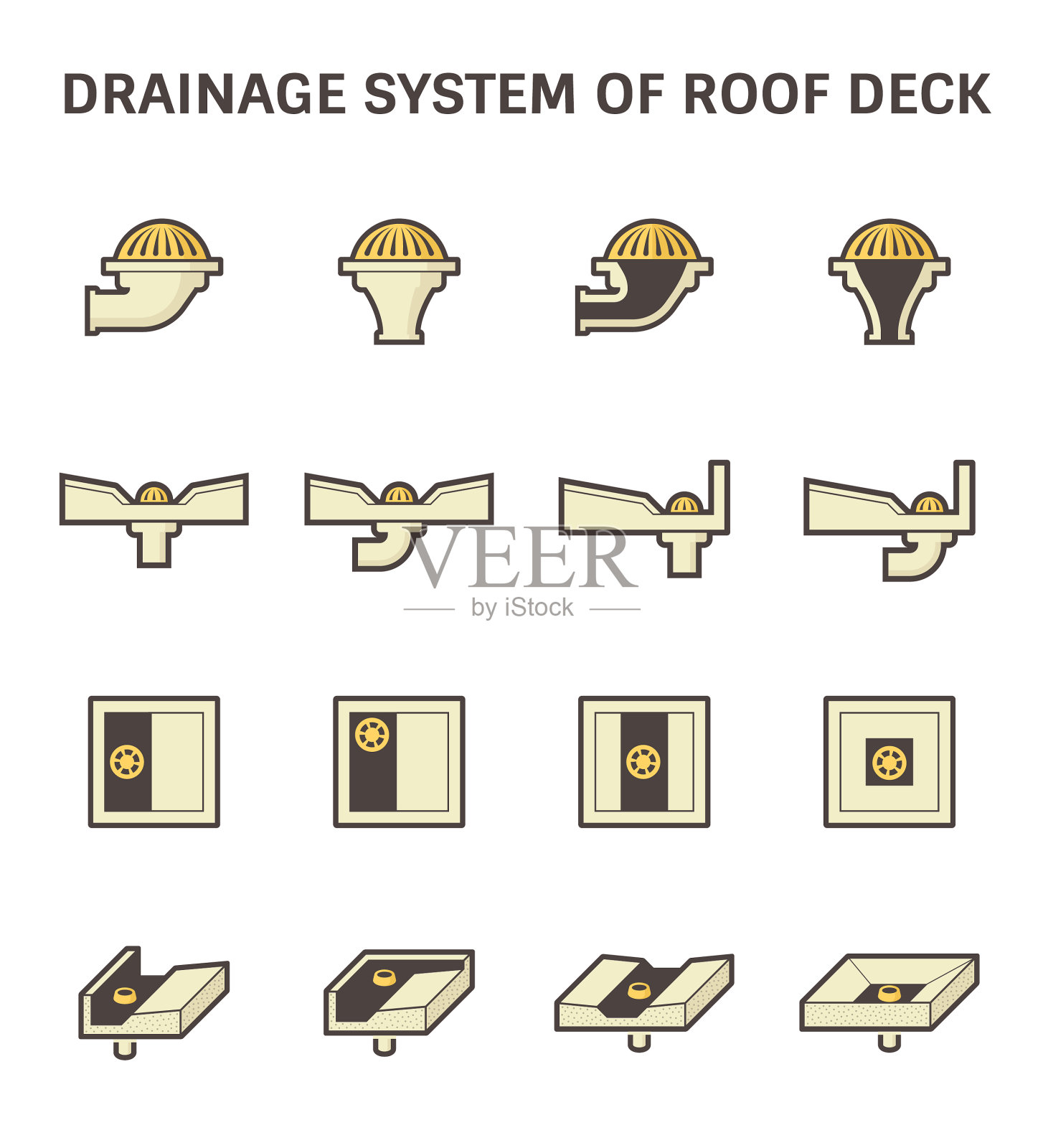 Rodeck和排水设备图标集设计图标素材